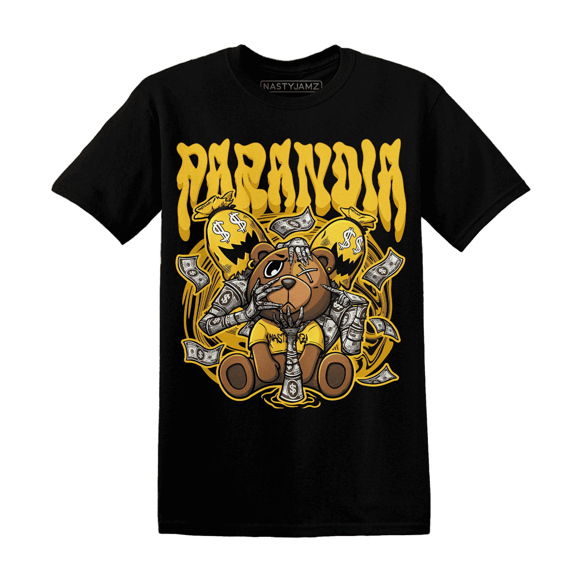 Yellow Ochre 6s T Shirt Match Paranoia Money BER - NastyJamz