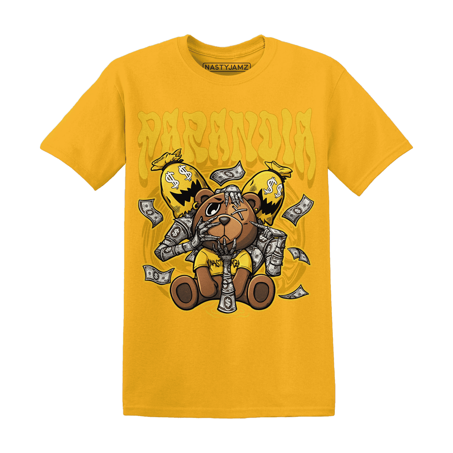 Yellow Ochre 6s T Shirt Match Paranoia Money BER - NastyJamz