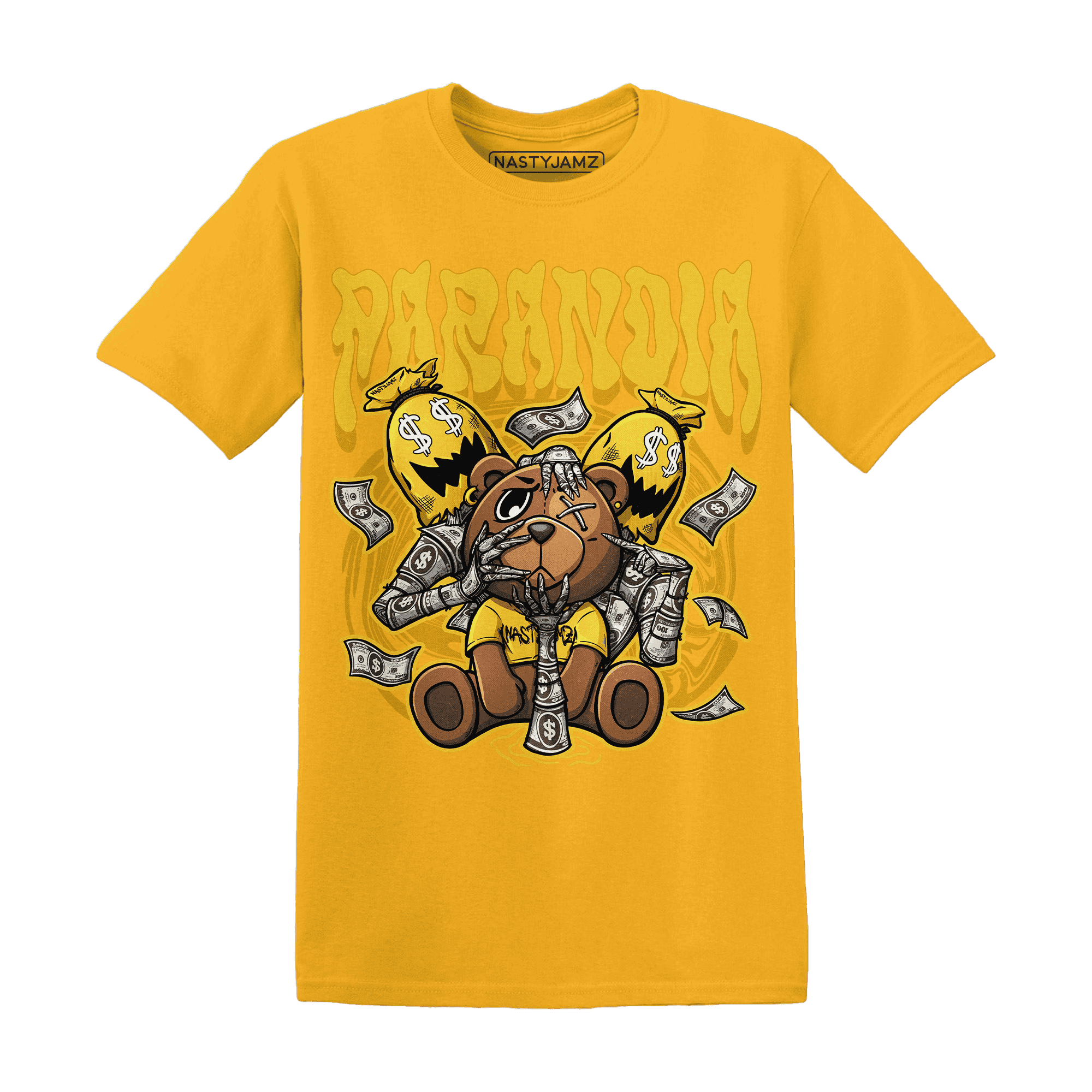 Yellow Ochre 6s T Shirt Match Paranoia Money BER - NastyJamz