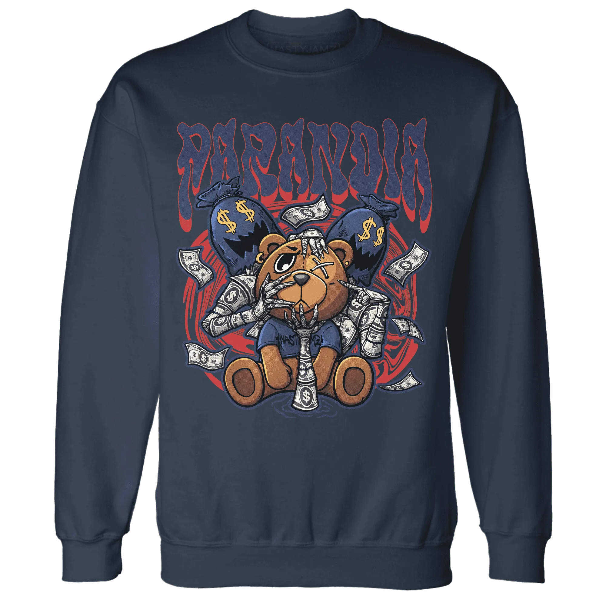 VaporMax-Air-Plus-Midnight-Navy-Gold-Black-NastyJamz-Sweatshirt-Match-Paranoia-Money-BER
