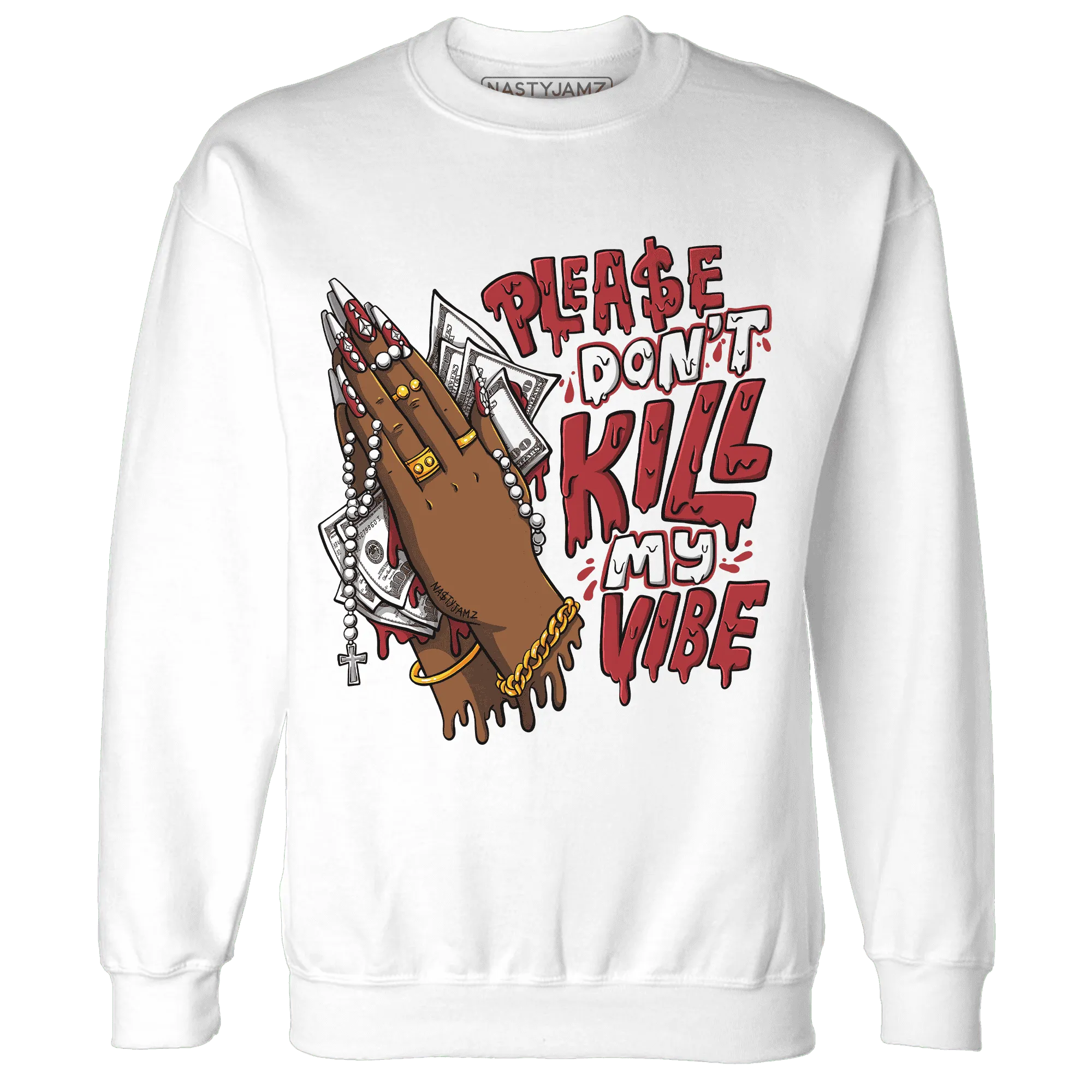 Black-Toe-Reimagined-Red-White-1s-Sweatshirt-Match-Please-Don&