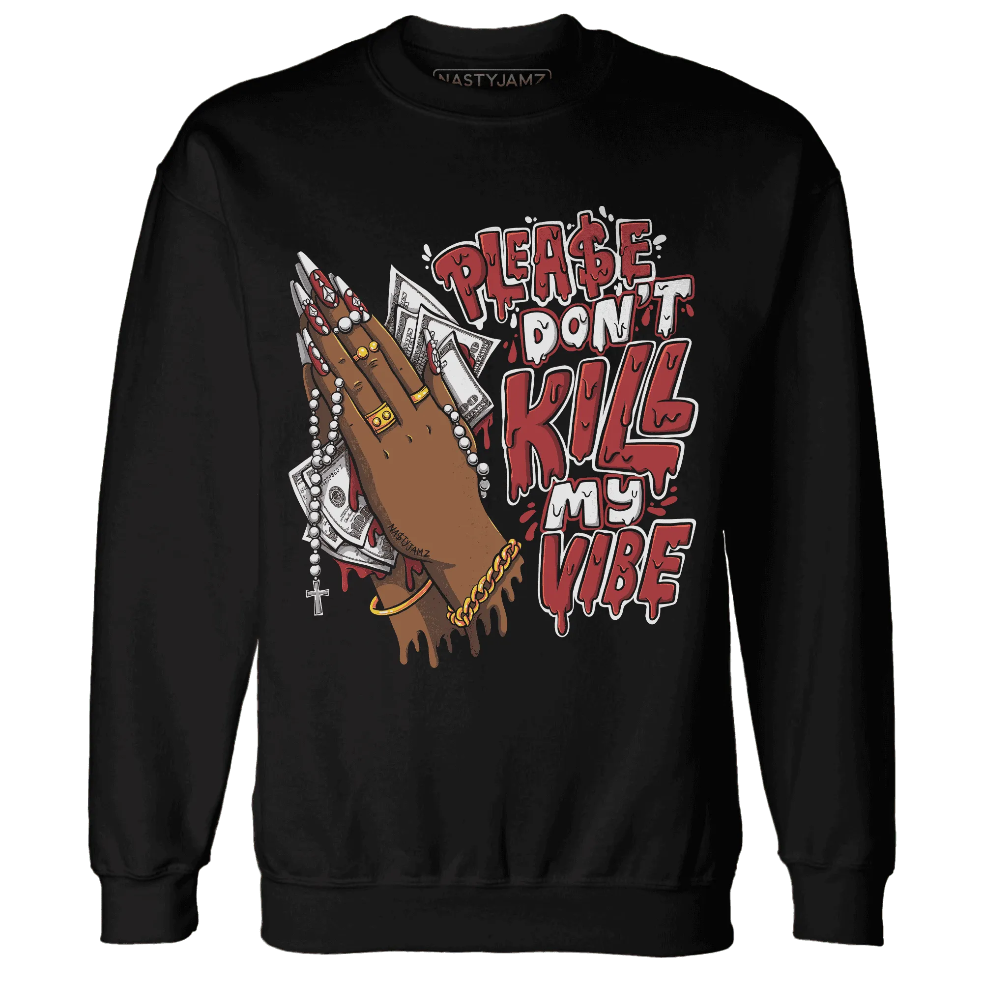 Black-Toe-Reimagined-Red-White-1s-Sweatshirt-Match-Please-Don&