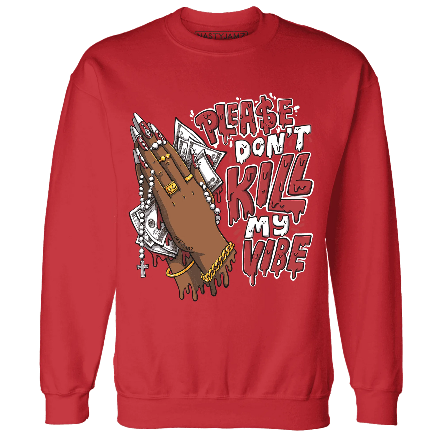 Black-Toe-Reimagined-Red-White-1s-Sweatshirt-Match-Please-Don&