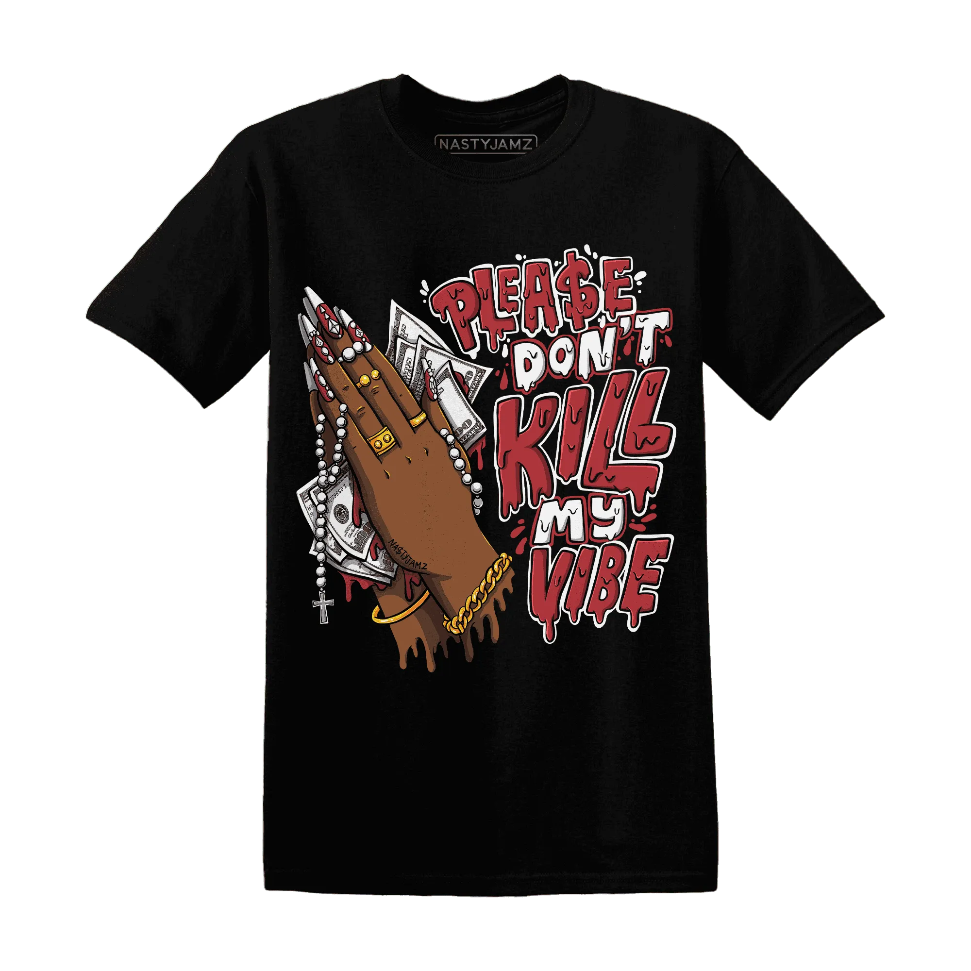 Black-Toe-Reimagined-Red-White-1s-T-Shirt-Match-Please-Don&