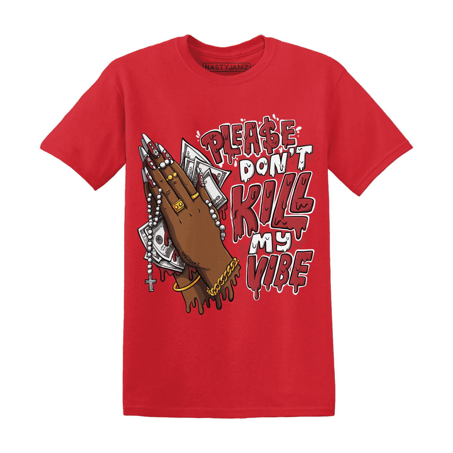 Black-Toe-Reimagined-Red-White-1s-T-Shirt-Match-Please-Don&