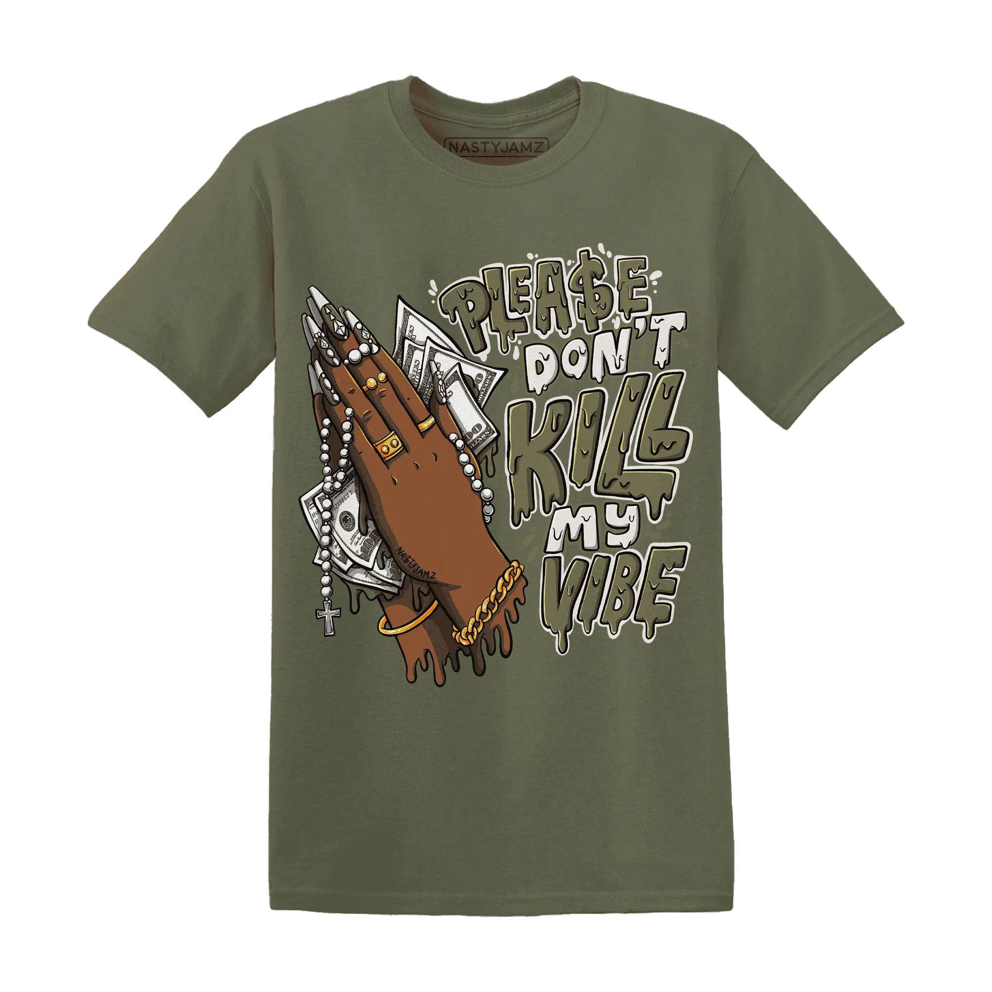 NastyJamz-Medium-Olive-1s-T-Shirt-Match-Please-Don&