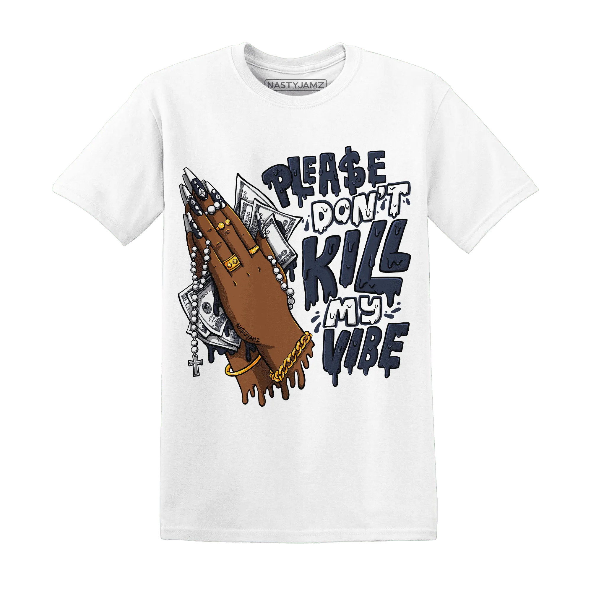 White-Navy-6s-T-Shirt-Match-Please-Don&