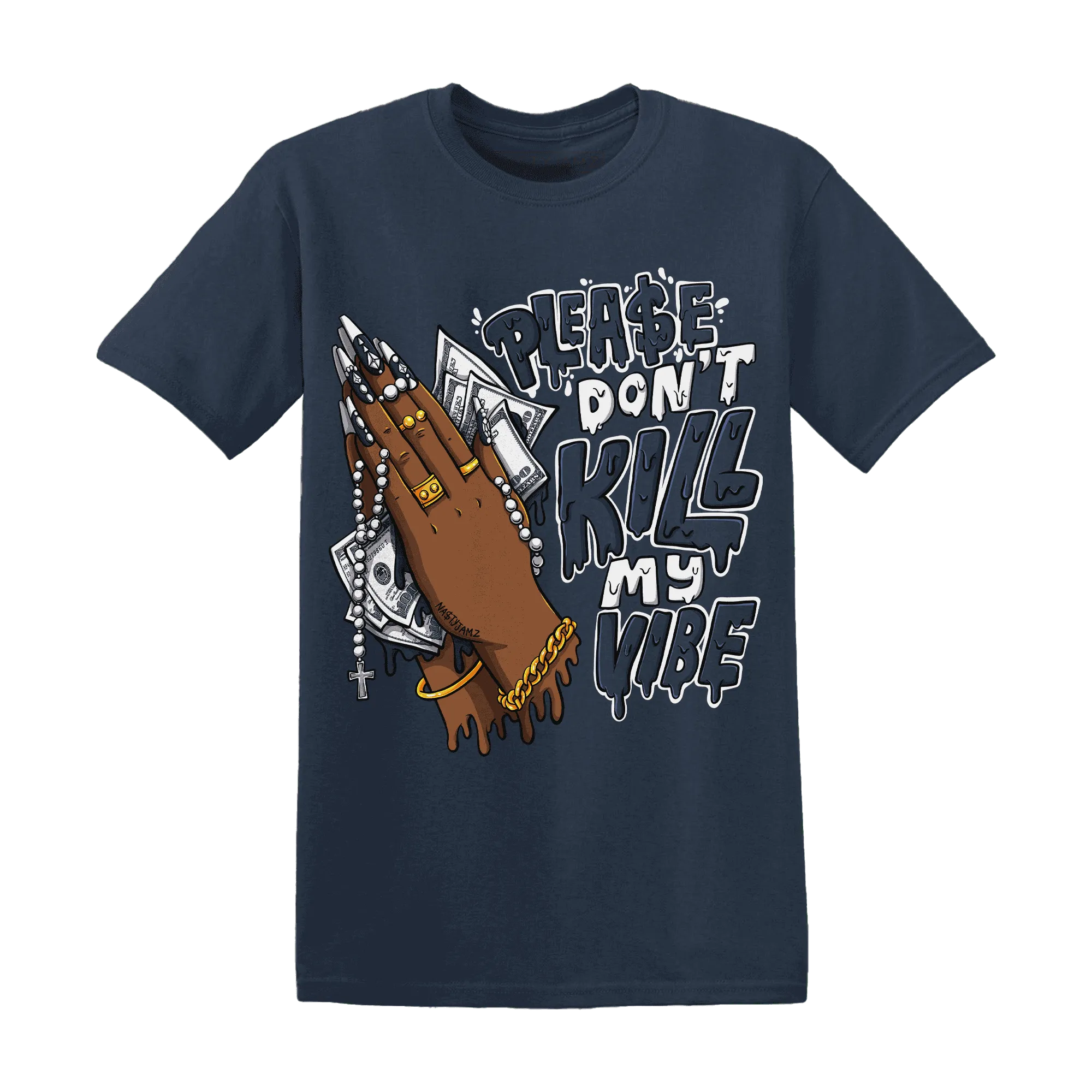 White-Navy-6s-T-Shirt-Match-Please-Don&