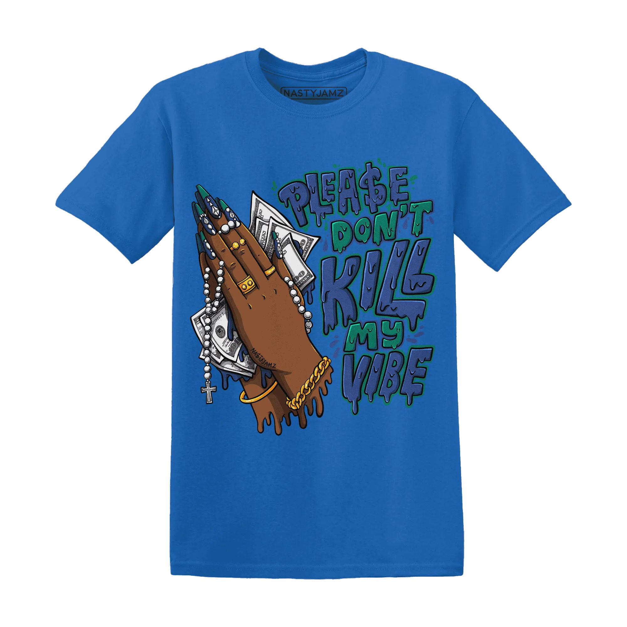 Dunk-Hyper-Royal-Malachite-T-Shirt-Match-Please-Don&