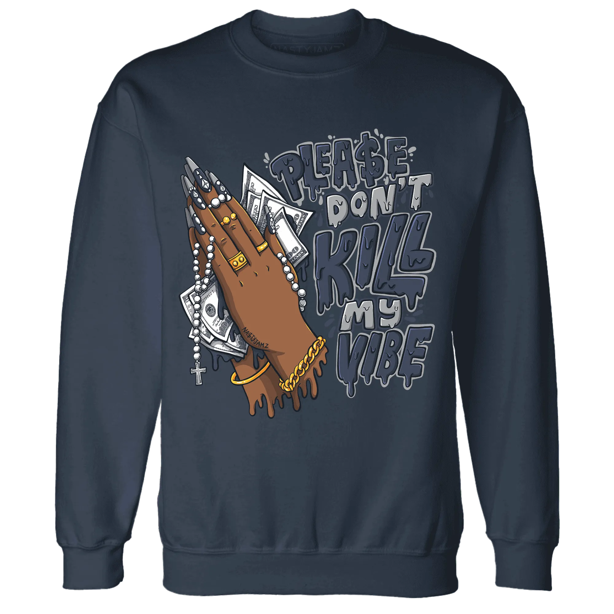 VaporMax-Plus-Midnight-Navy-White-Metallic-Silver-Sweatshirt-Match-Please-Don&