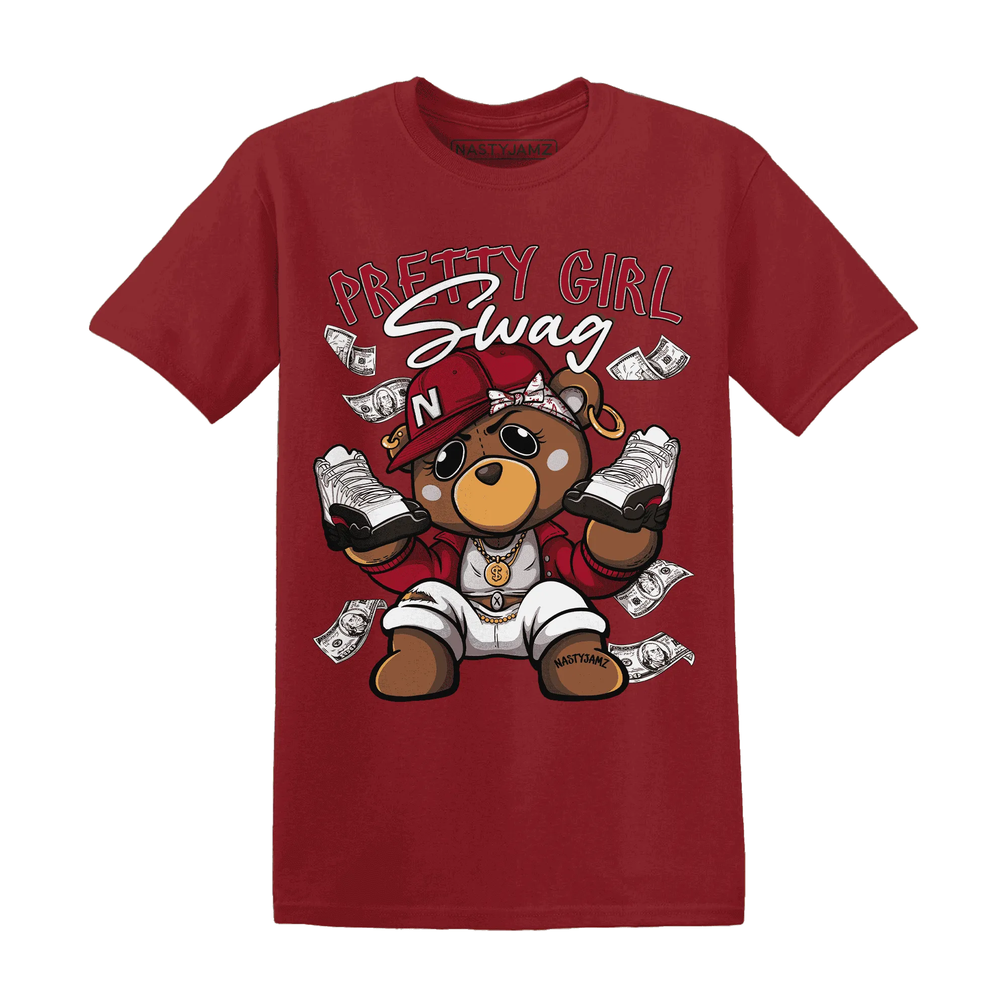 Retro-Red-Taxi-12s-T-Shirt-Match-Pretty-BERNIE
