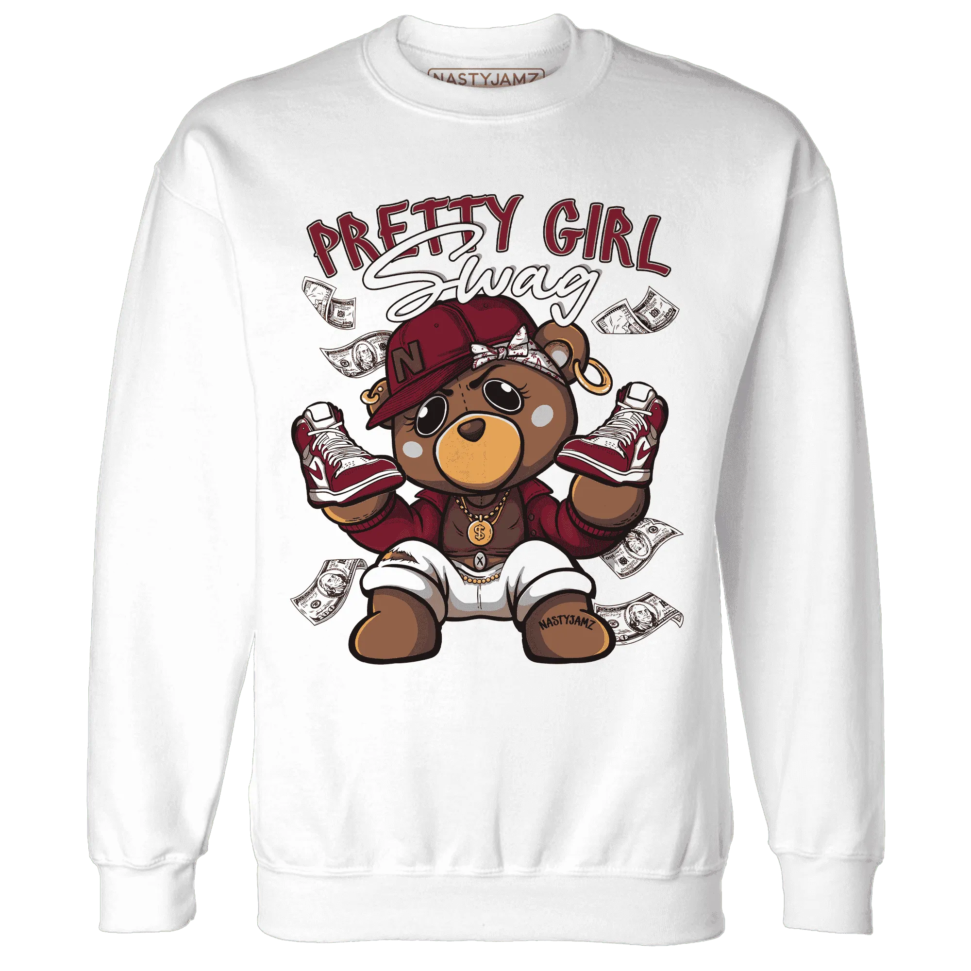 High-White-Team-Red-1s-Sweatshirt-Match-Pretty-BERNIE
