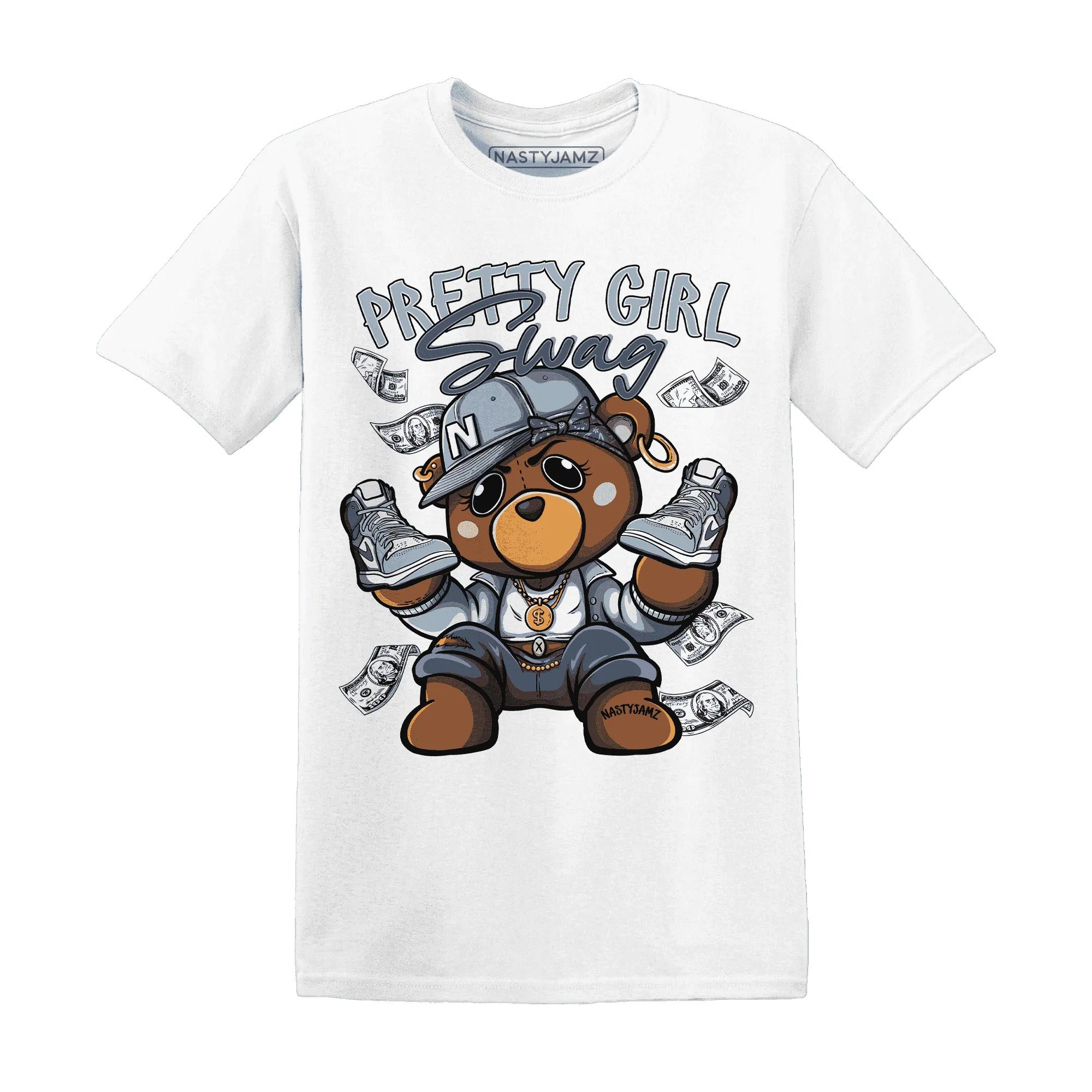 Mid-Diffused-Blue-Grey-1s-T-Shirt-Match-Pretty-BERNIE