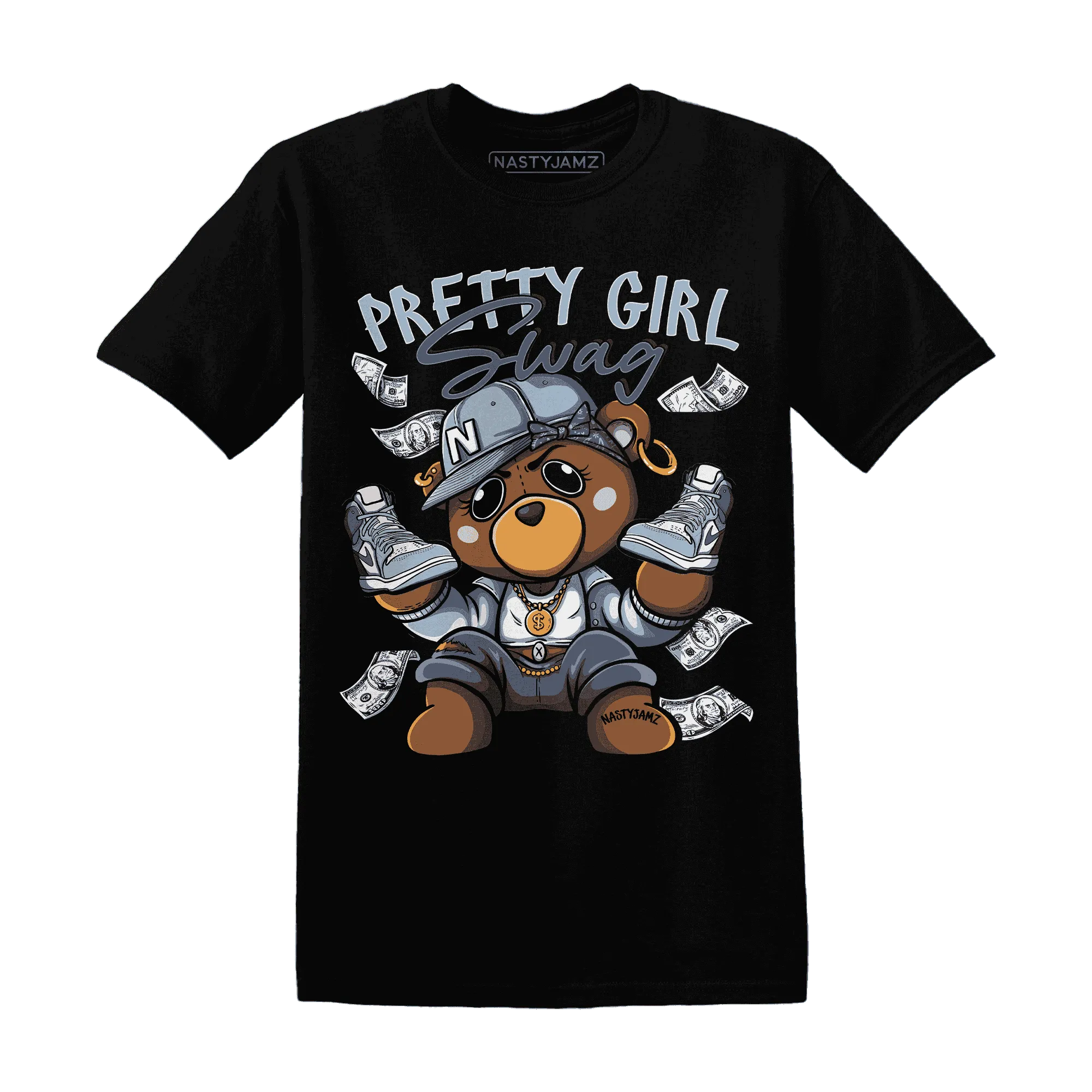 Mid-Diffused-Blue-Grey-1s-T-Shirt-Match-Pretty-BERNIE