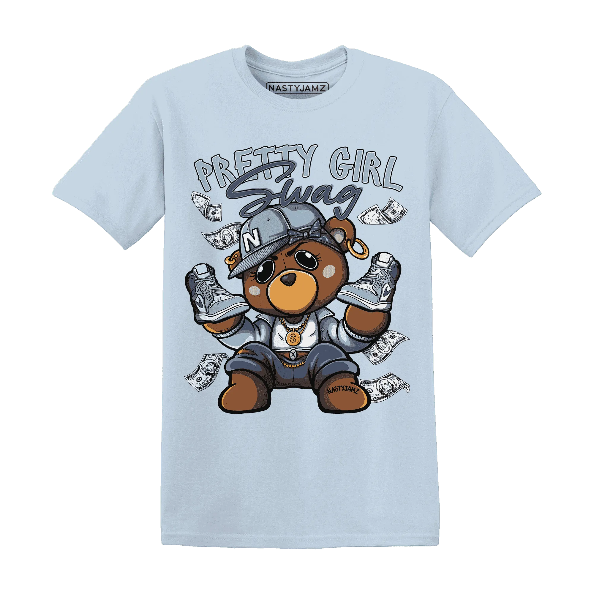 Mid-Diffused-Blue-Grey-1s-T-Shirt-Match-Pretty-BERNIE