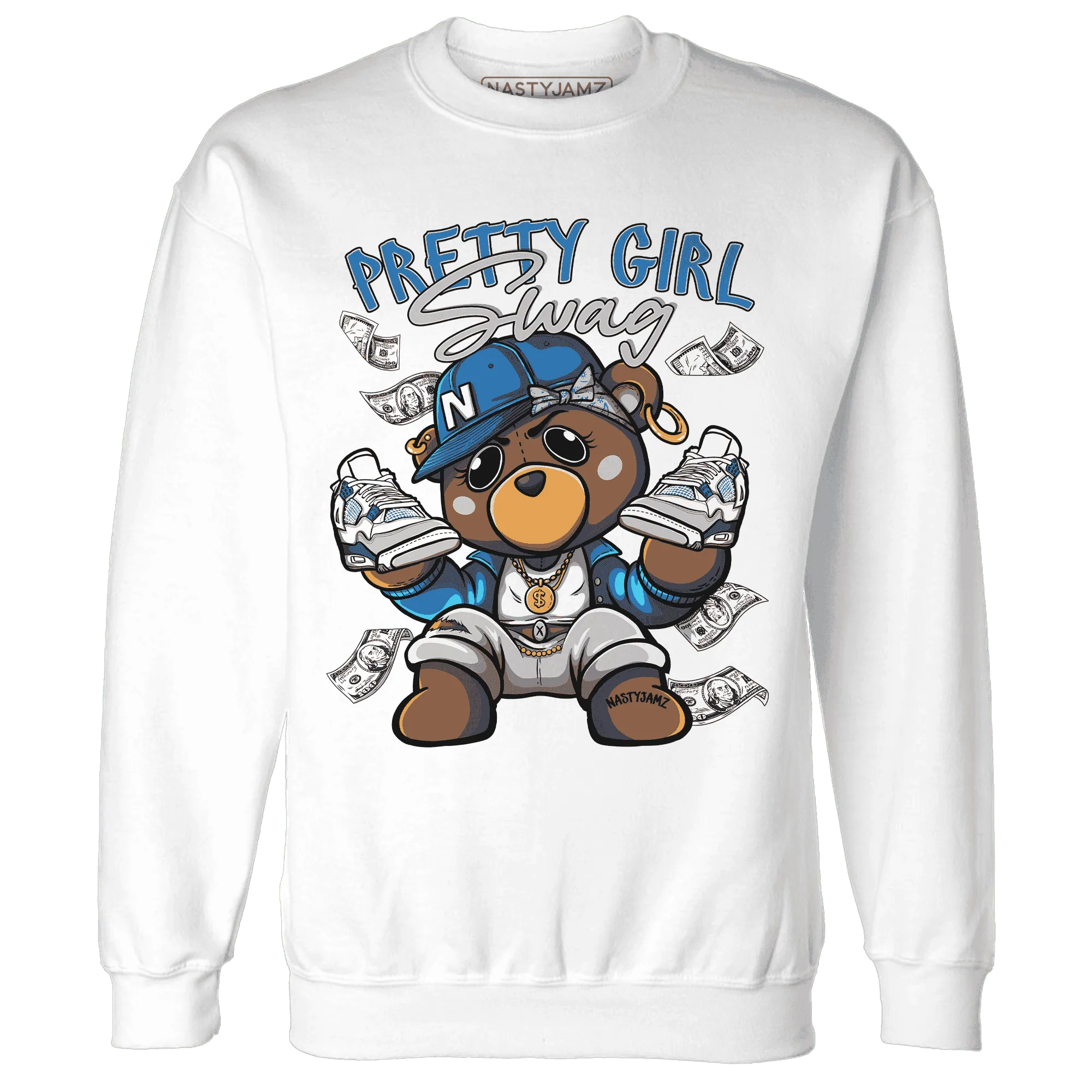 Industrial-Blue-4s-Sweatshirt-Match-Pretty-BERNIE