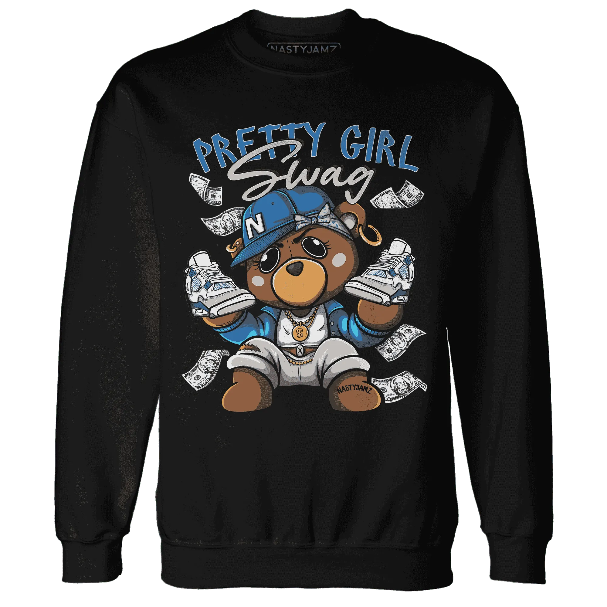 Industrial-Blue-4s-Sweatshirt-Match-Pretty-BERNIE