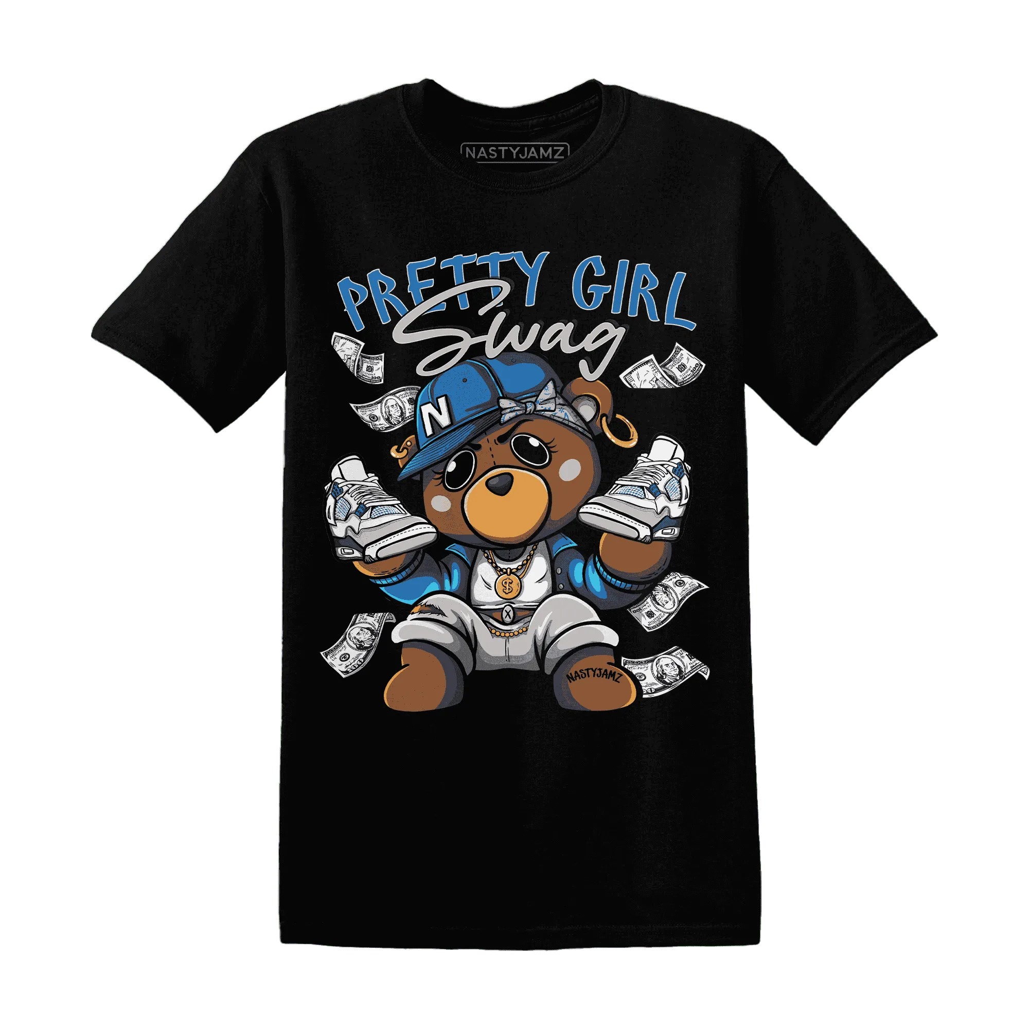 Industrial-Blue-4s-T-Shirt-Match-Pretty-BERNIE