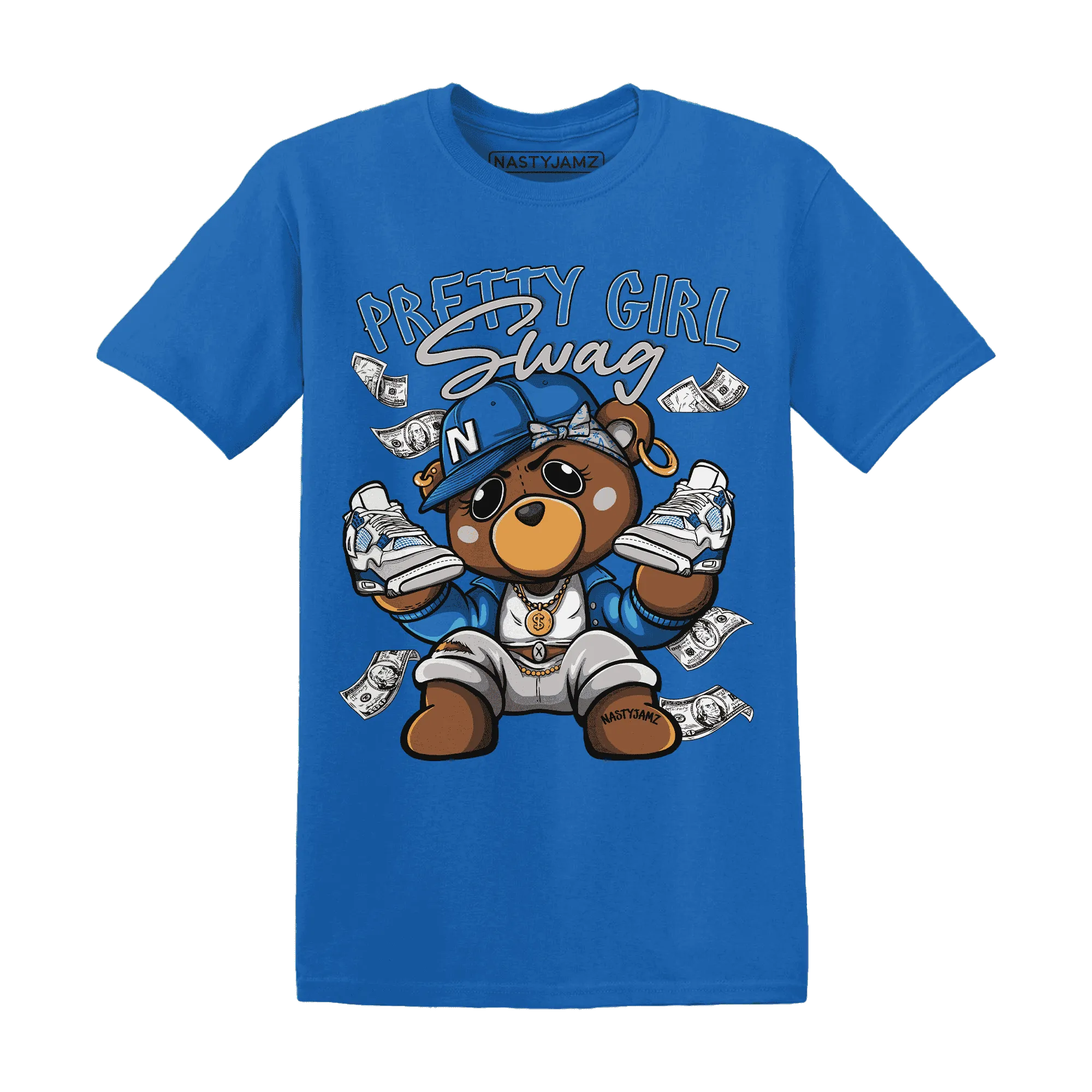 Industrial-Blue-4s-T-Shirt-Match-Pretty-BERNIE