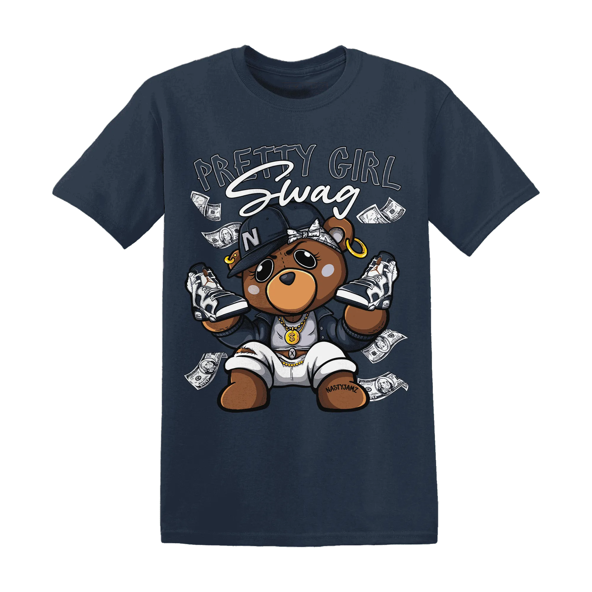 White-Navy-6s-T-Shirt-Match-Pretty-BERNIE