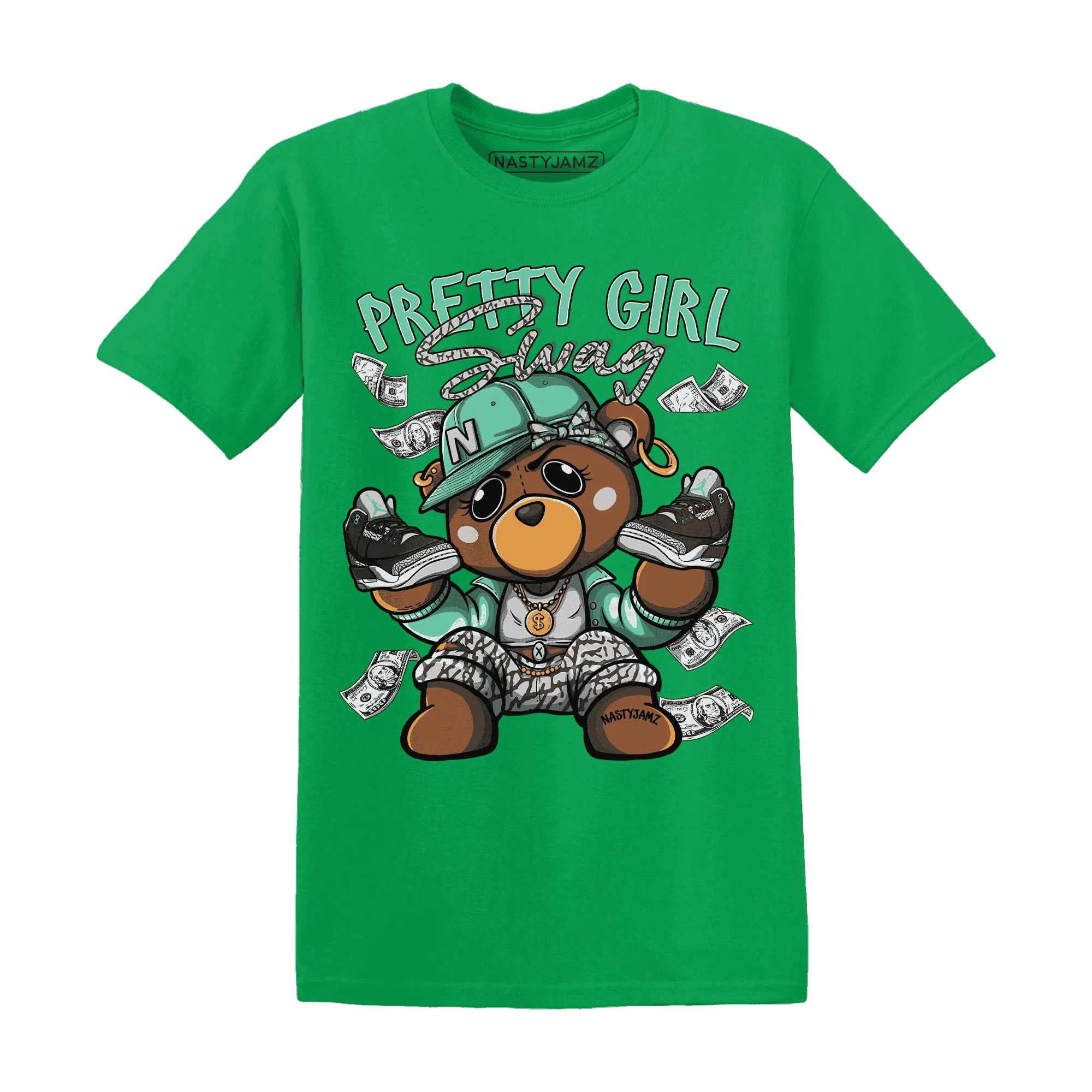 Green-Glow-3s-T-Shirt-Match-Pretty-BERNIE