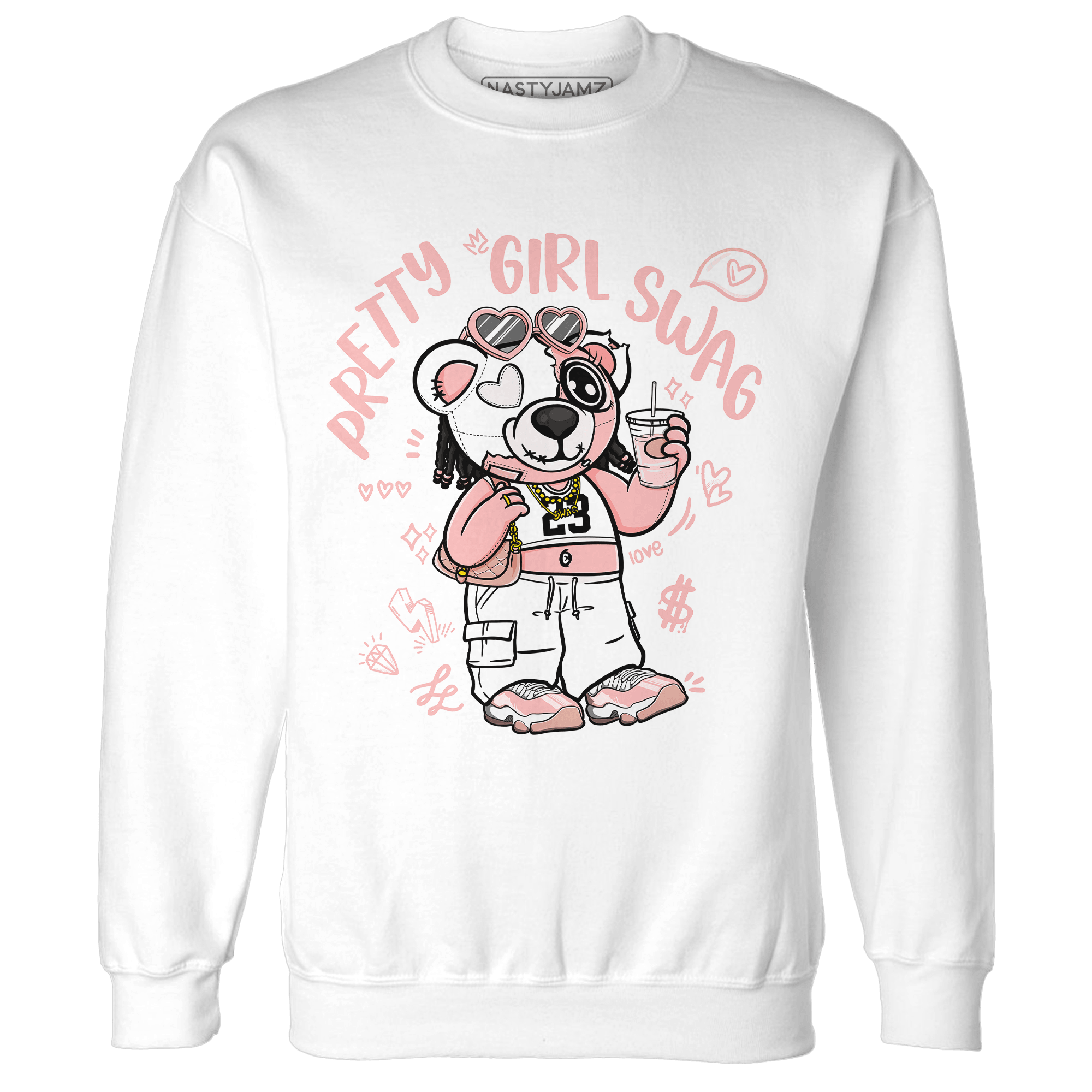 Low Legend Pink 11s Sweatshirt Match Pretty Girl Swag BER - NastyJamz