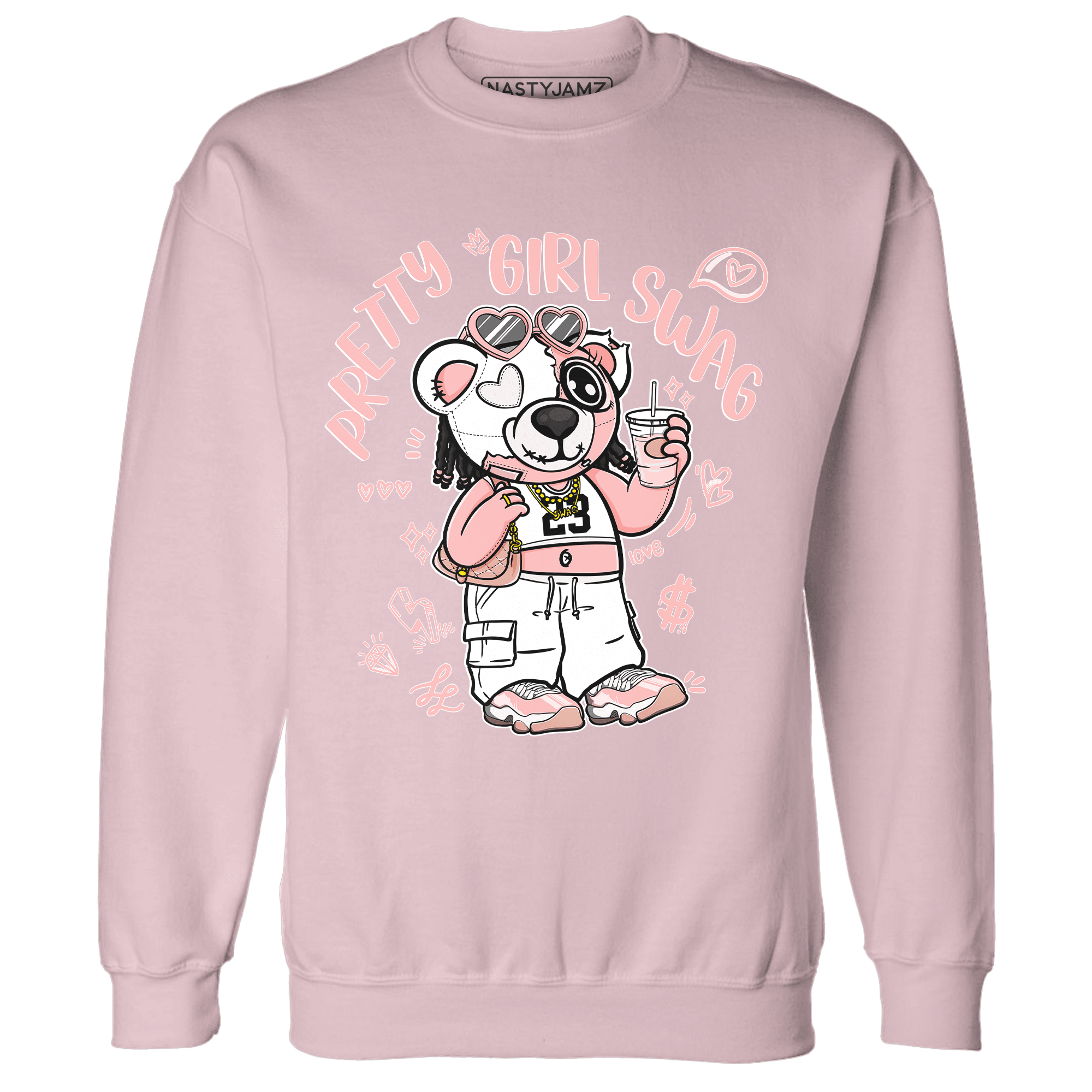 Low Legend Pink 11s Sweatshirt Match Pretty Girl Swag BER - NastyJamz