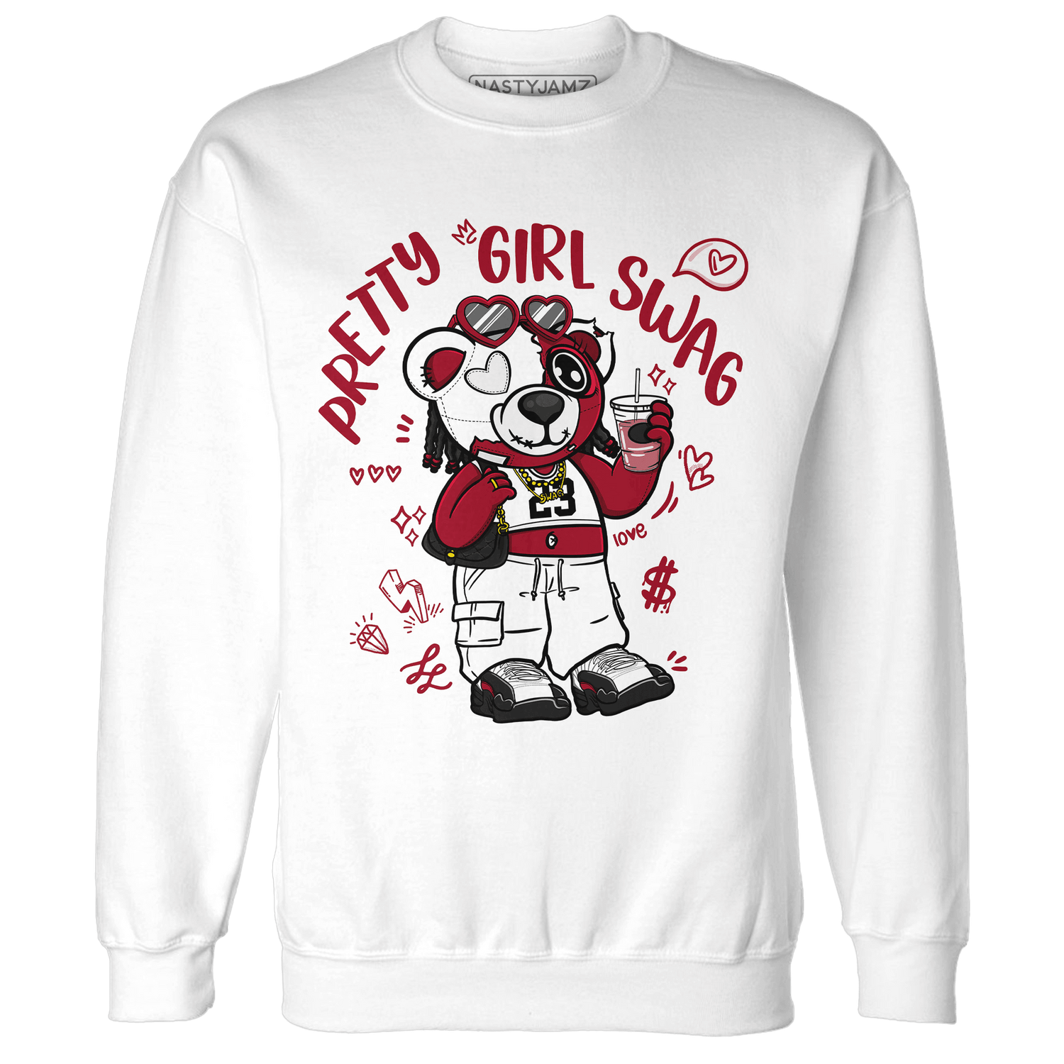 Retro Red Taxi 12s Sweatshirt Match Pretty Girl Swag BER - NastyJamz