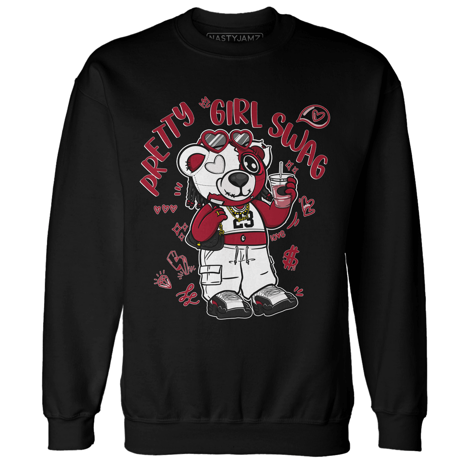 Retro Red Taxi 12s Sweatshirt Match Pretty Girl Swag BER - NastyJamz
