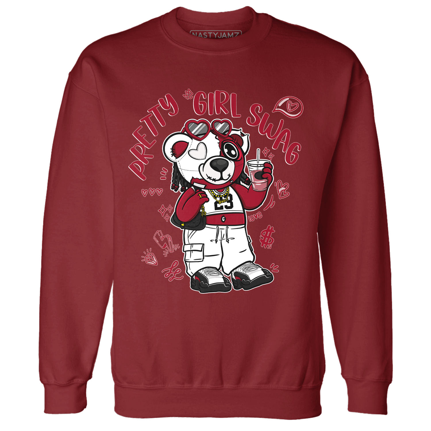 Retro Red Taxi 12s Sweatshirt Match Pretty Girl Swag BER - NastyJamz