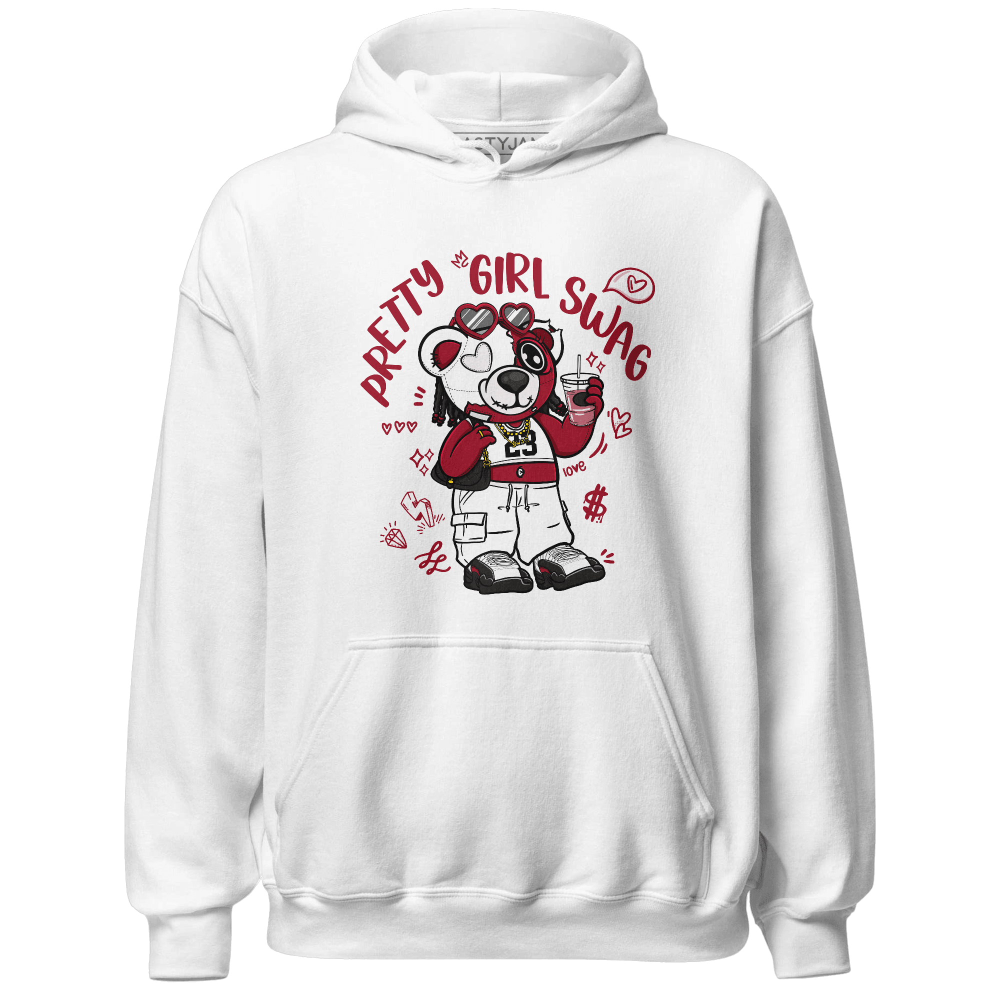Retro Red Taxi 12s Hoodie Match Pretty Girl Swag BER - NastyJamz