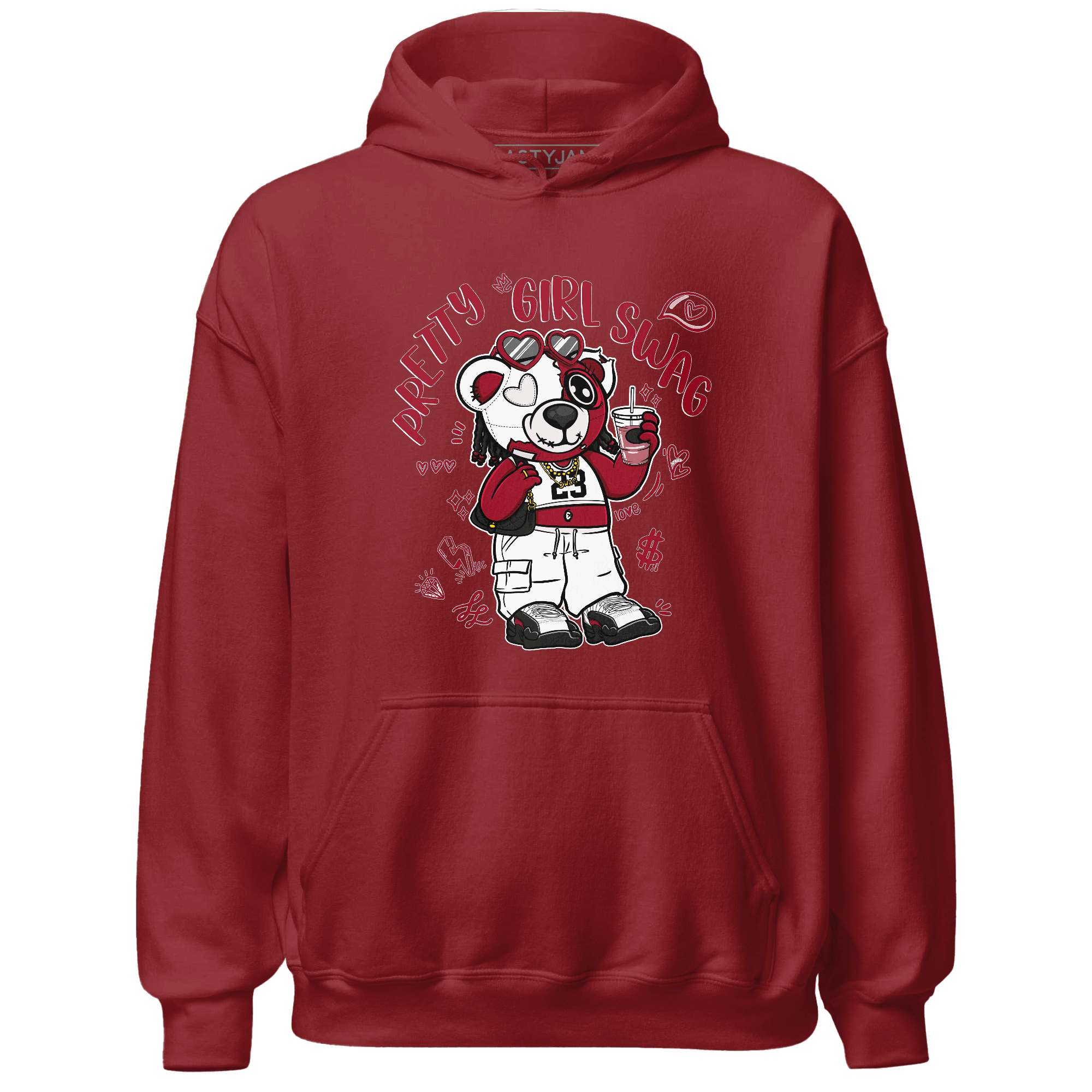 Retro Red Taxi 12s Hoodie Match Pretty Girl Swag BER - NastyJamz