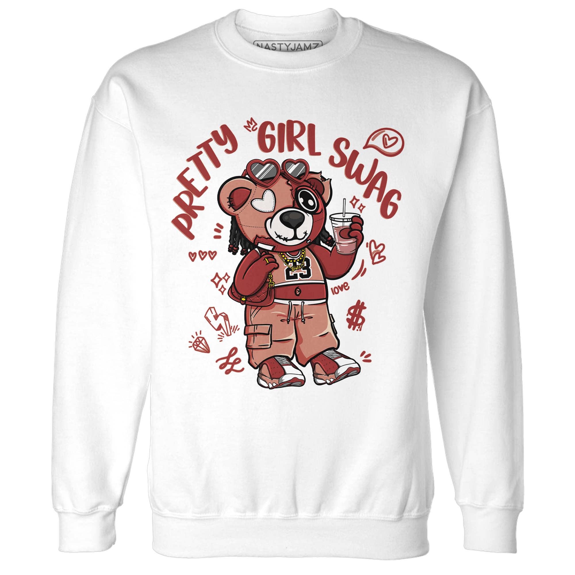 Dune Red 13s Sweatshirt Match Pretty Girl Swag BER - NastyJamz