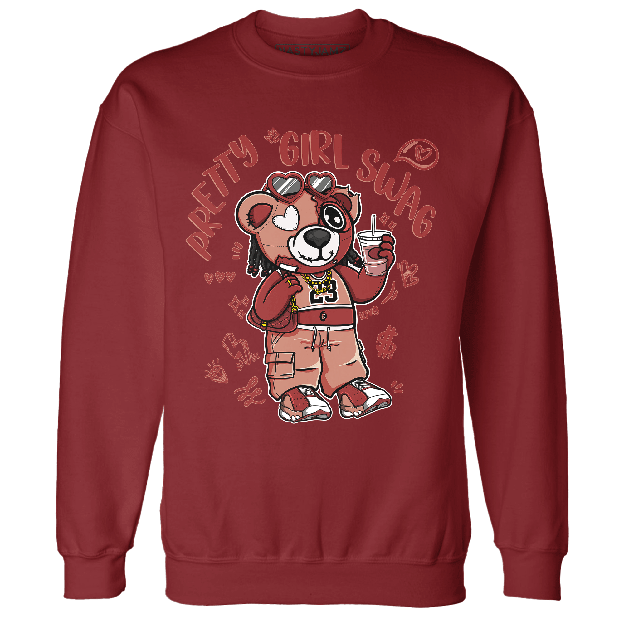 Dune Red 13s Sweatshirt Match Pretty Girl Swag BER - NastyJamz