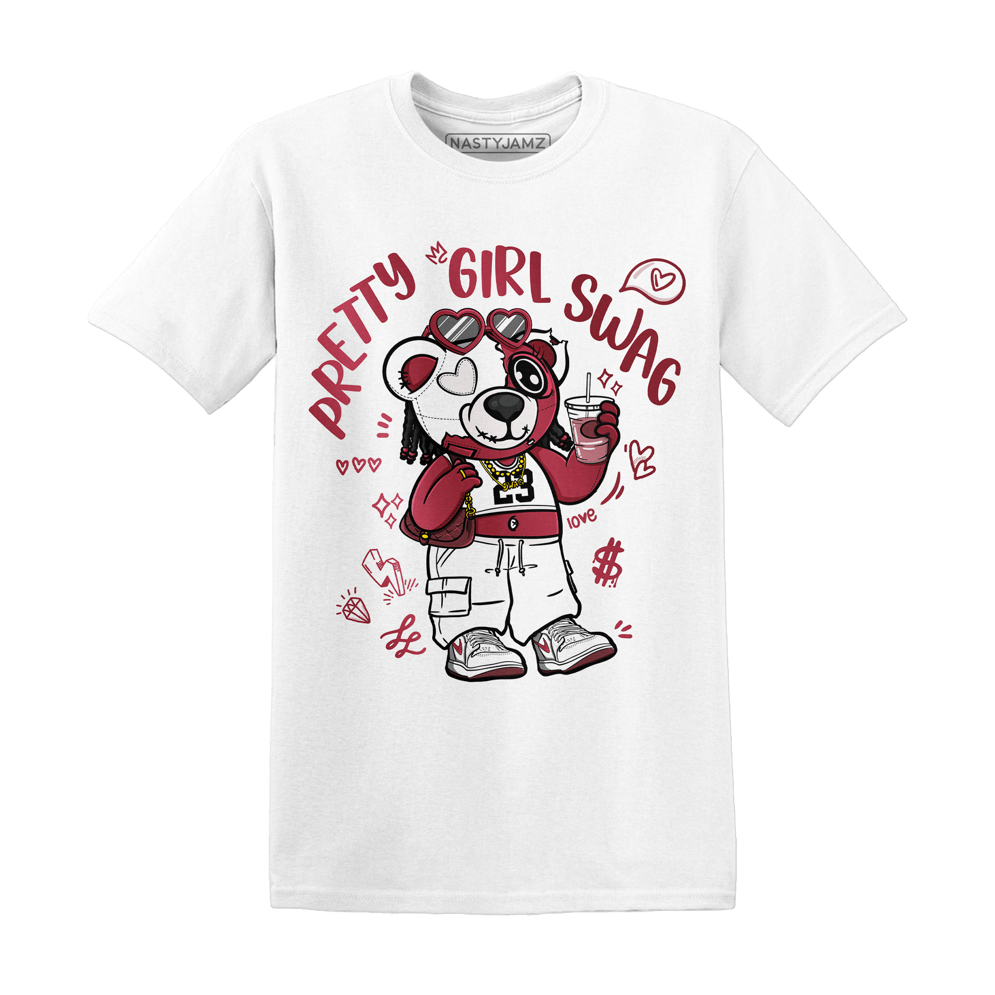High 85 Metallic Burgundy 1s T Shirt Match Pretty Girl Swag BER - NastyJamz