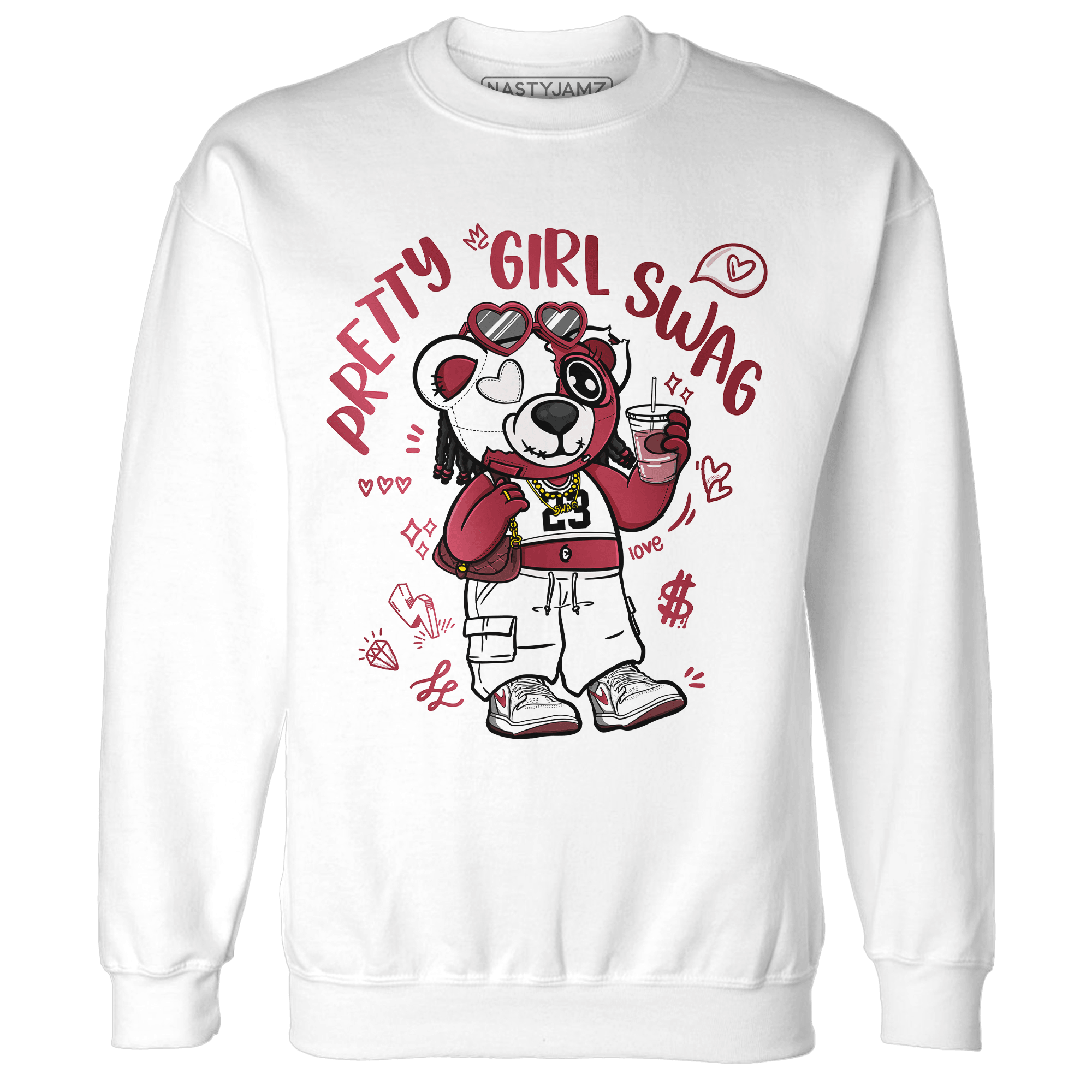 High 85 Metallic Burgundy 1s Sweatshirt Match Pretty Girl Swag BER - NastyJamz