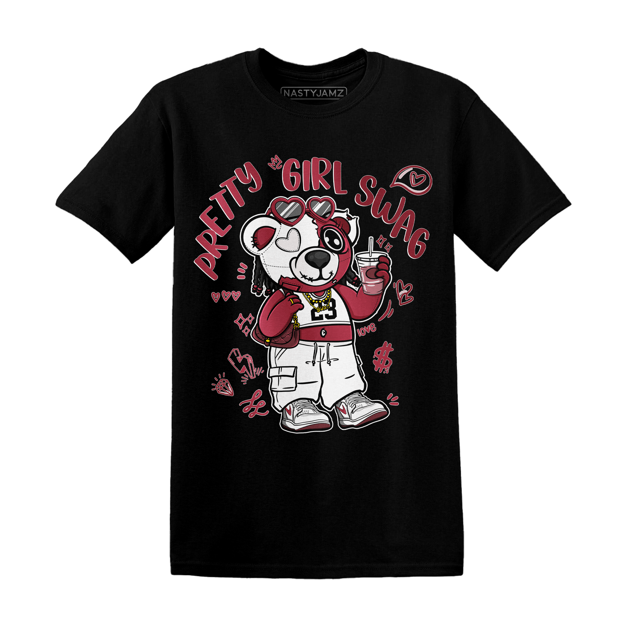 High 85 Metallic Burgundy 1s T Shirt Match Pretty Girl Swag BER - NastyJamz