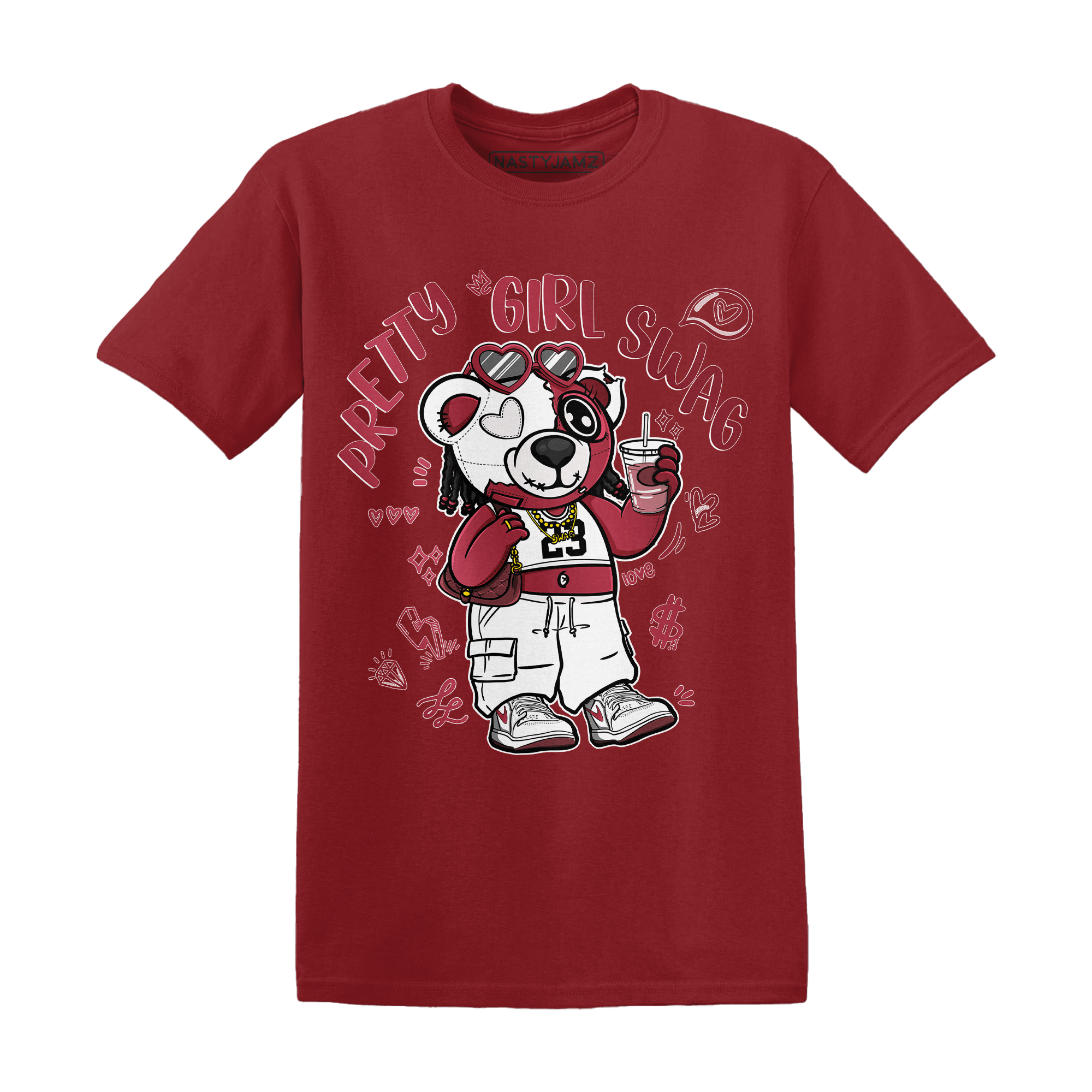 High 85 Metallic Burgundy 1s T Shirt Match Pretty Girl Swag BER - NastyJamz
