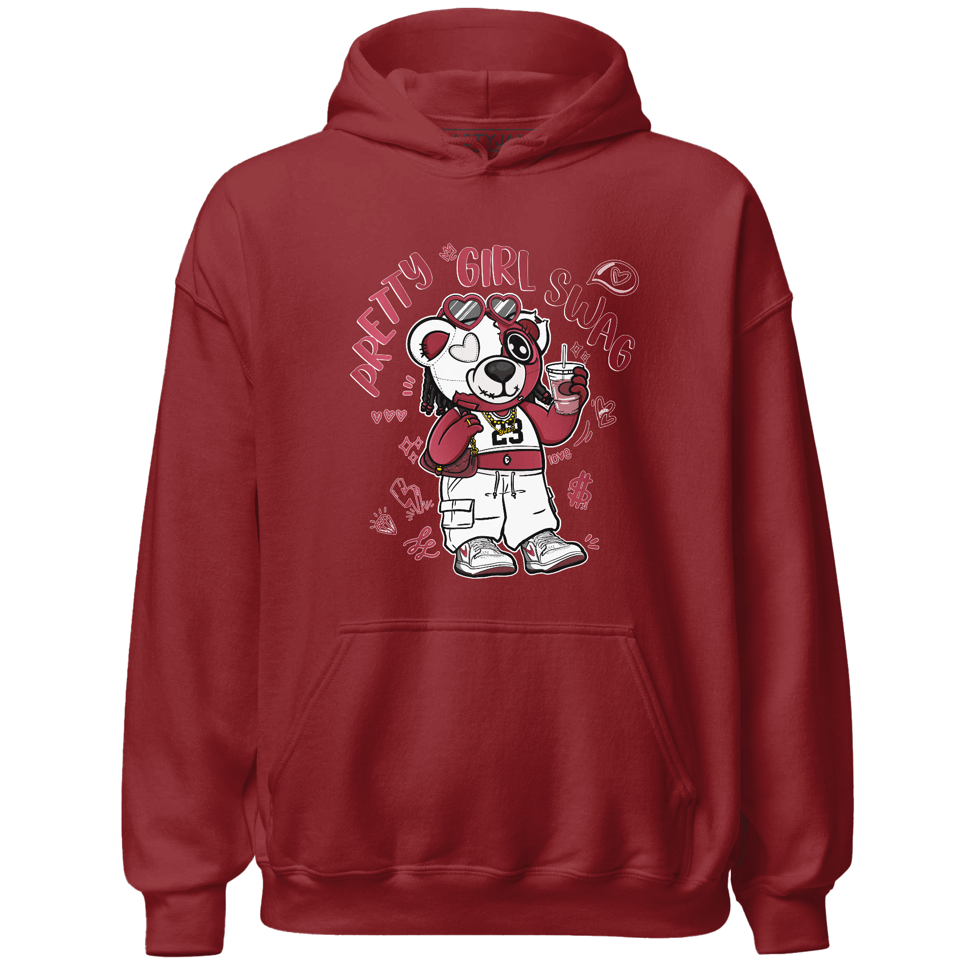 High 85 Metallic Burgundy 1s Hoodie Match Pretty Girl Swag BER - NastyJamz