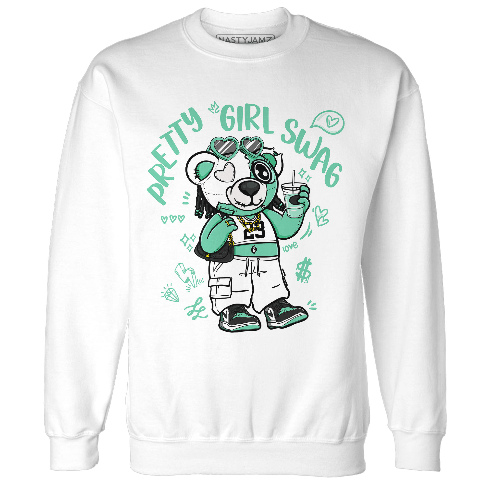 High OG Green Glow 1s Sweatshirt Match Pretty Girl Swag BER - NastyJamz