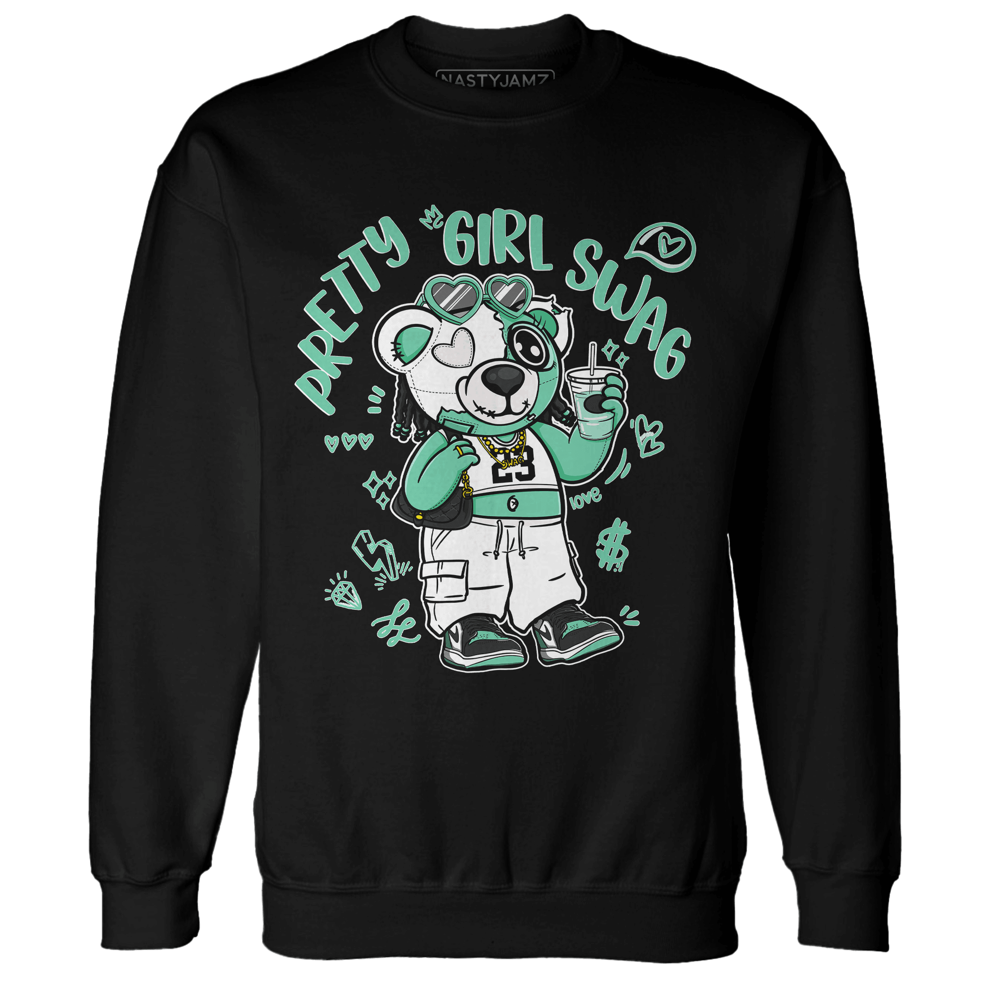 High OG Green Glow 1s Sweatshirt Match Pretty Girl Swag BER - NastyJamz