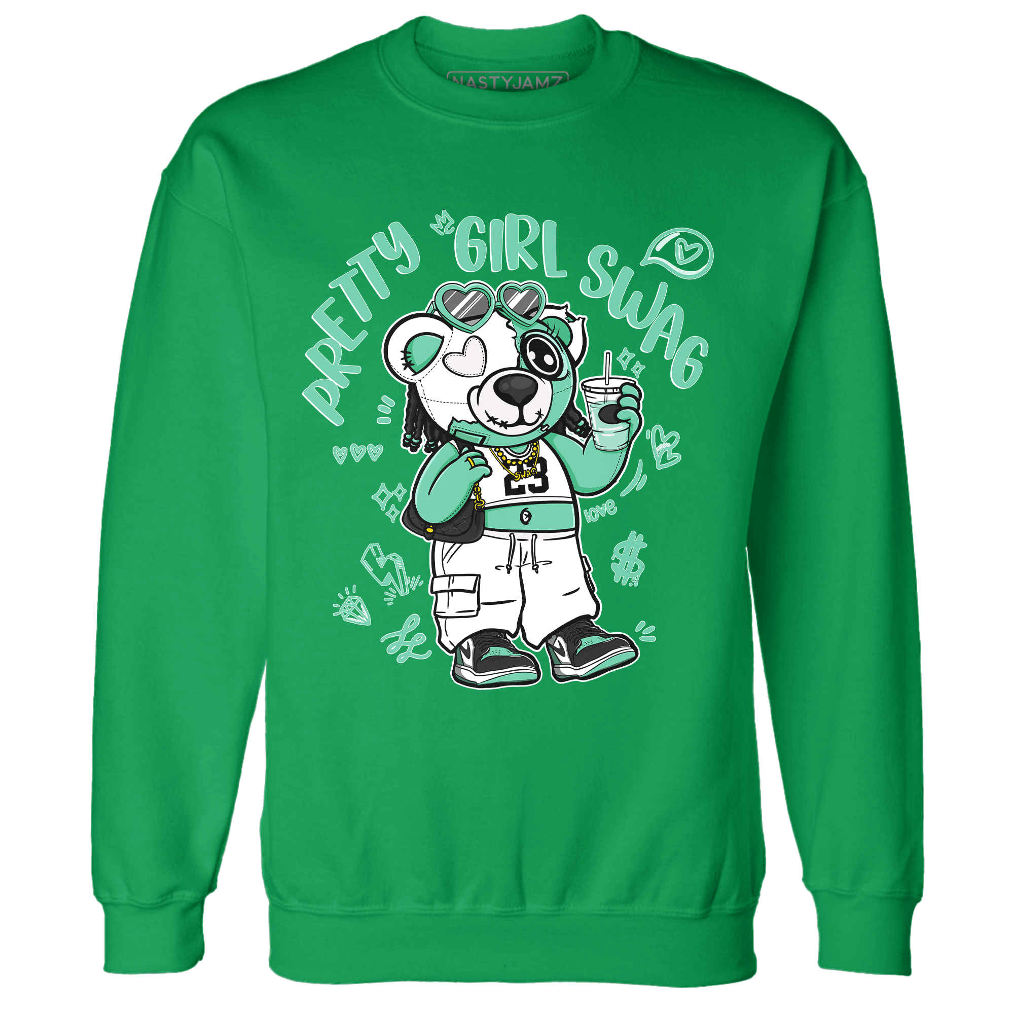 High OG Green Glow 1s Sweatshirt Match Pretty Girl Swag BER - NastyJamz