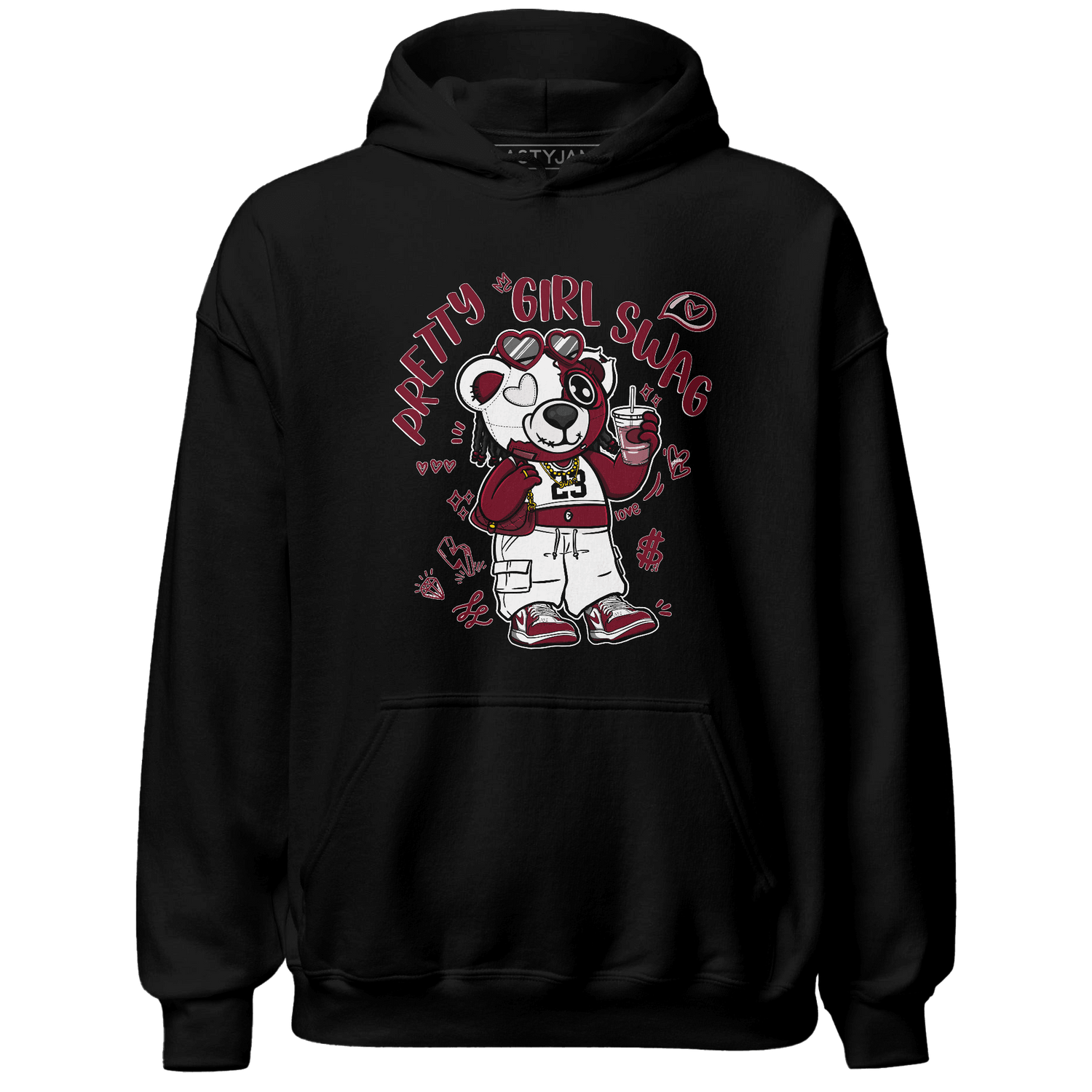 High White Team Red 1s Hoodie Match Pretty Girl Swag BER - NastyJamz