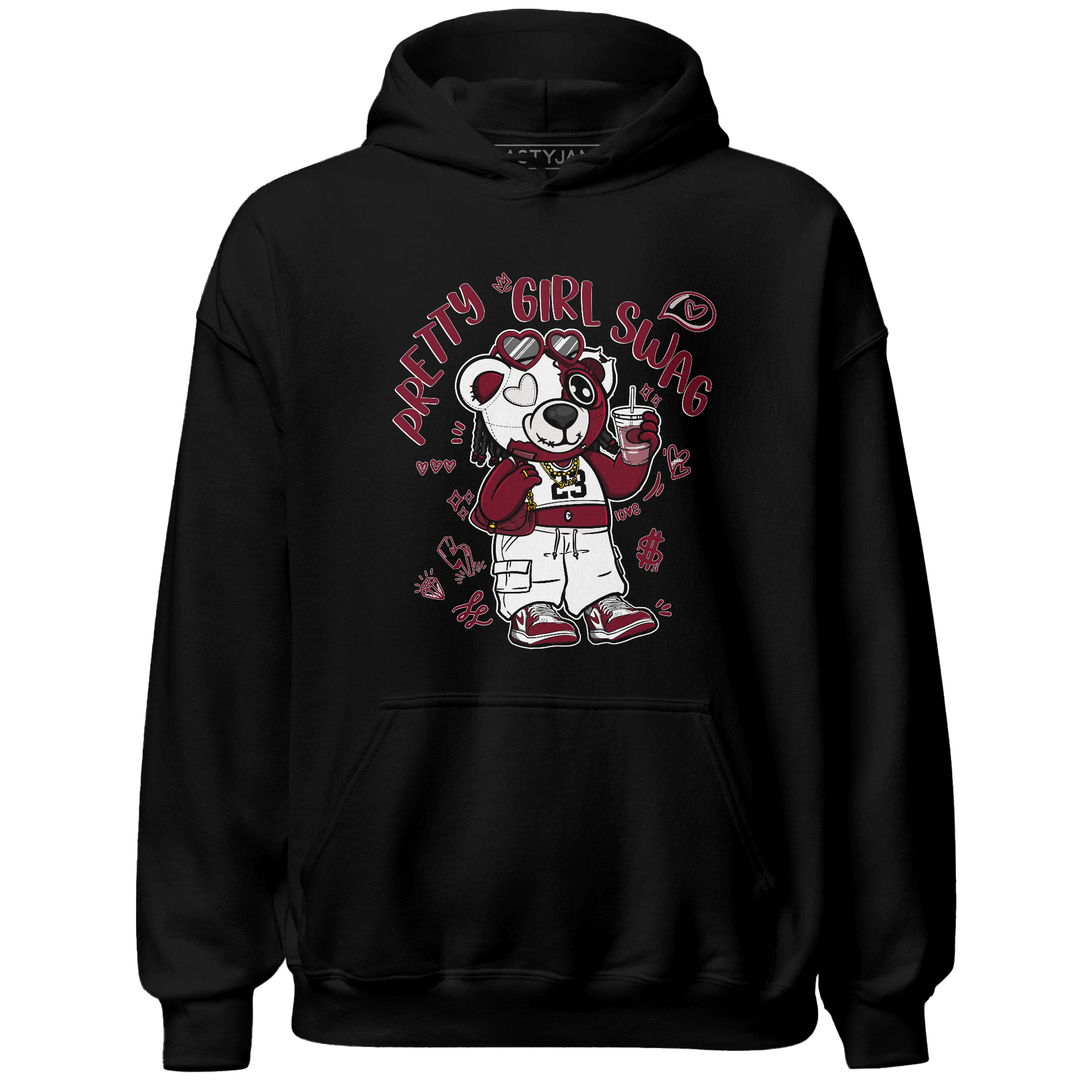 High White Team Red 1s Hoodie Match Pretty Girl Swag BER - NastyJamz