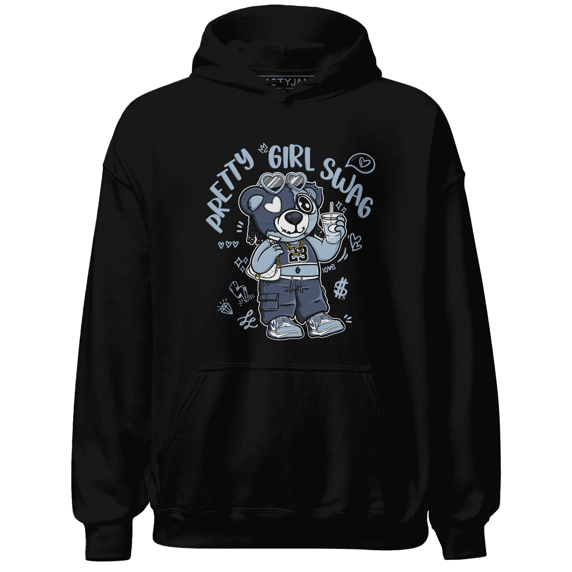 Mid Diffused Blue Grey 1s Hoodie Match Pretty Girl Swag BER - NastyJamz