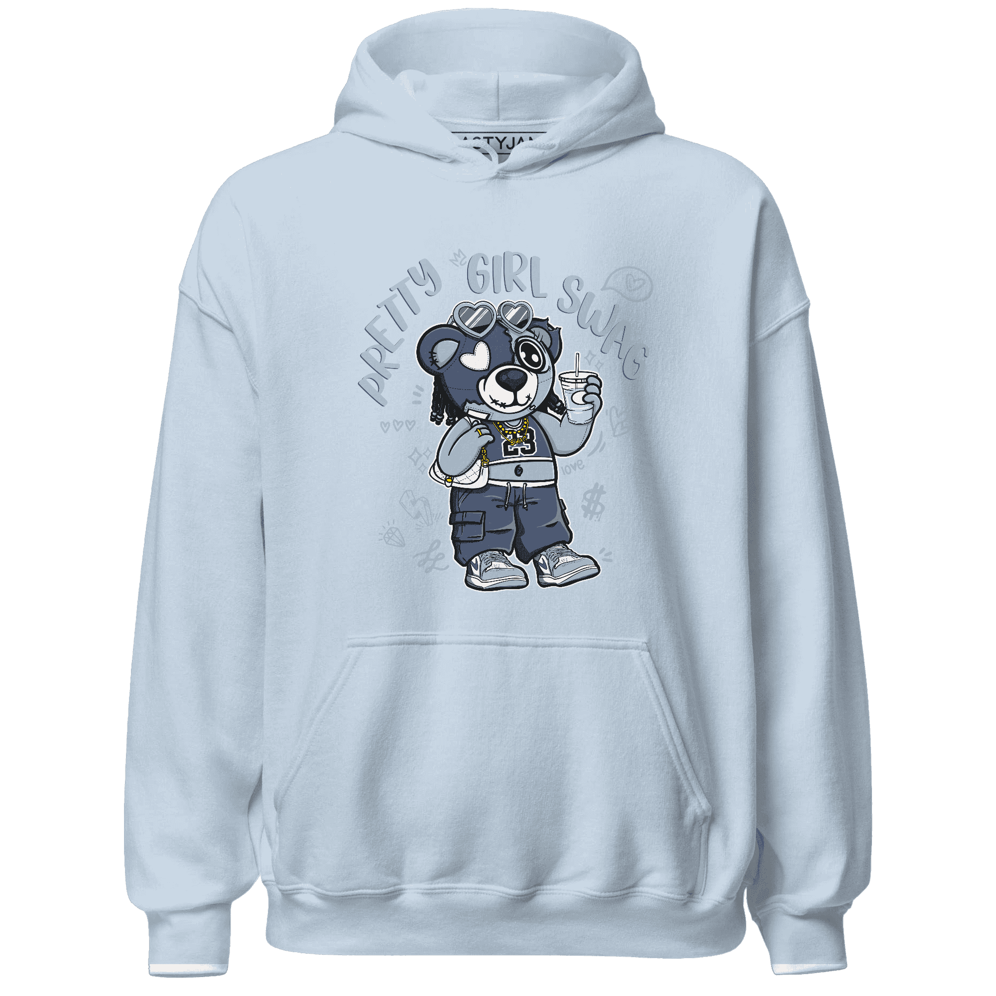Mid Diffused Blue Grey 1s Hoodie Match Pretty Girl Swag BER - NastyJamz
