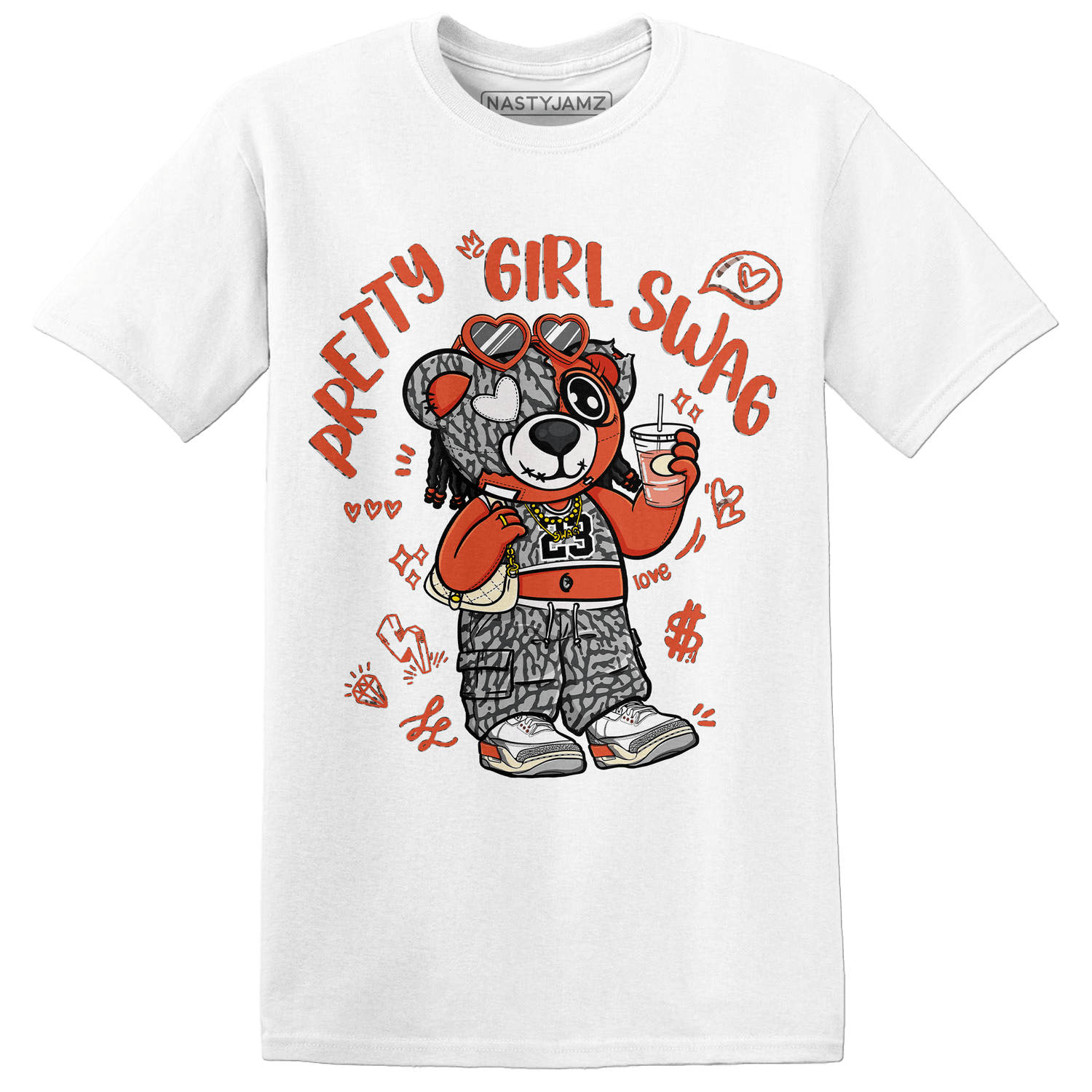 Georgia Peach 3s T Shirt Match Pretty Girl Swag BER - NastyJamz