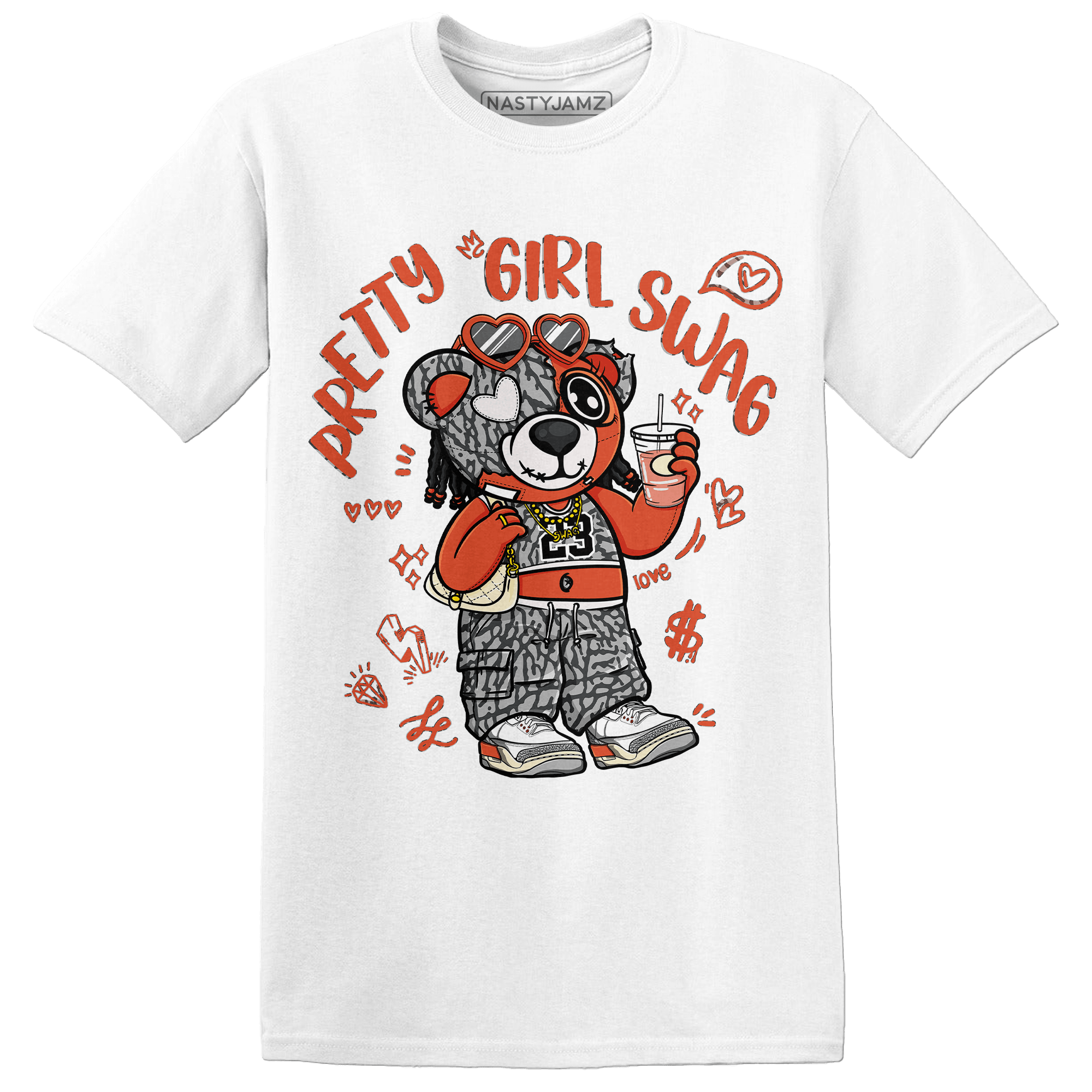 Georgia Peach 3s T Shirt Match Pretty Girl Swag BER - NastyJamz