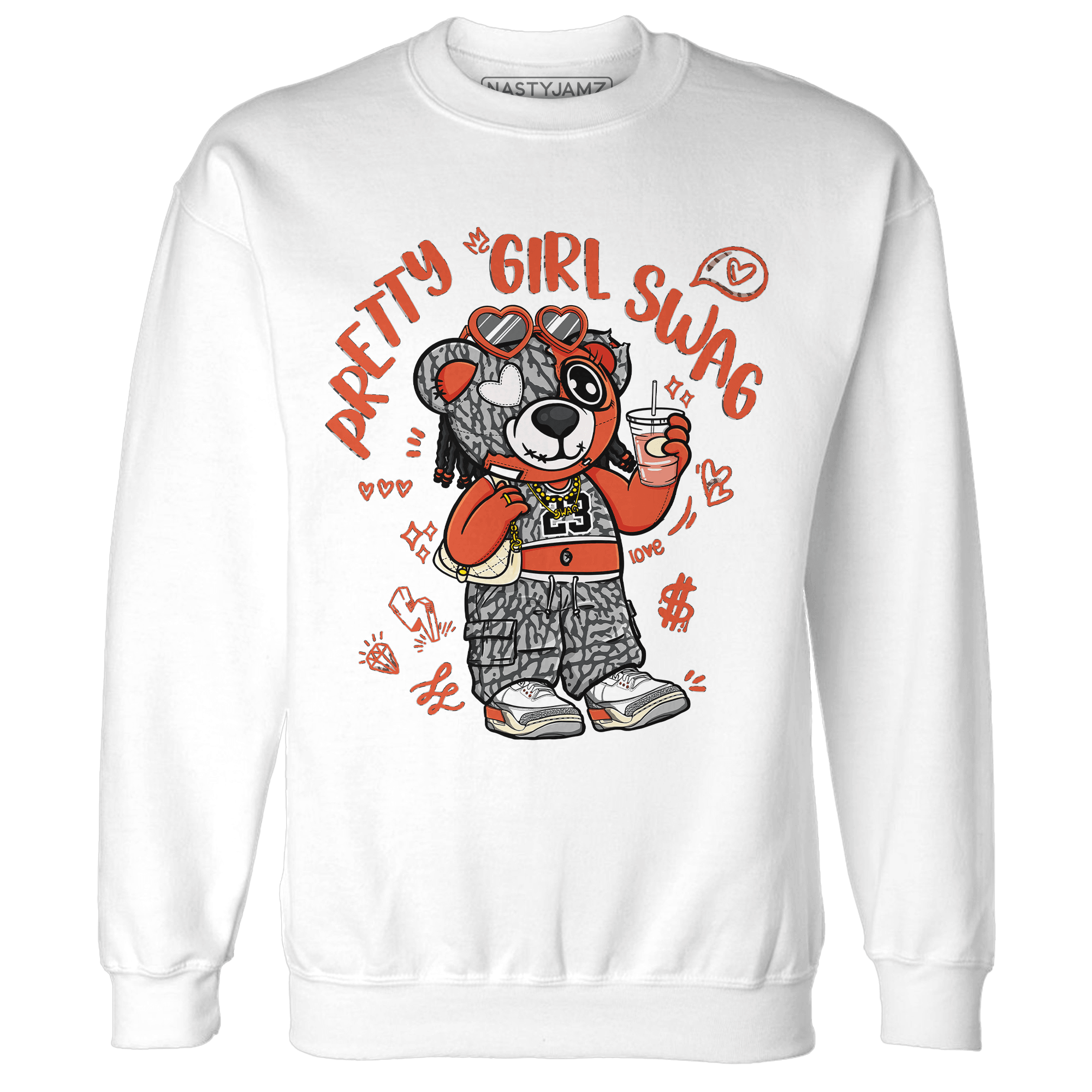 Georgia Peach 3s Sweatshirt Match Pretty Girl Swag BER - NastyJamz