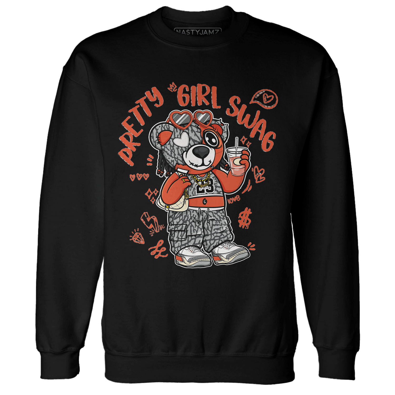 Georgia Peach 3s Sweatshirt Match Pretty Girl Swag BER - NastyJamz